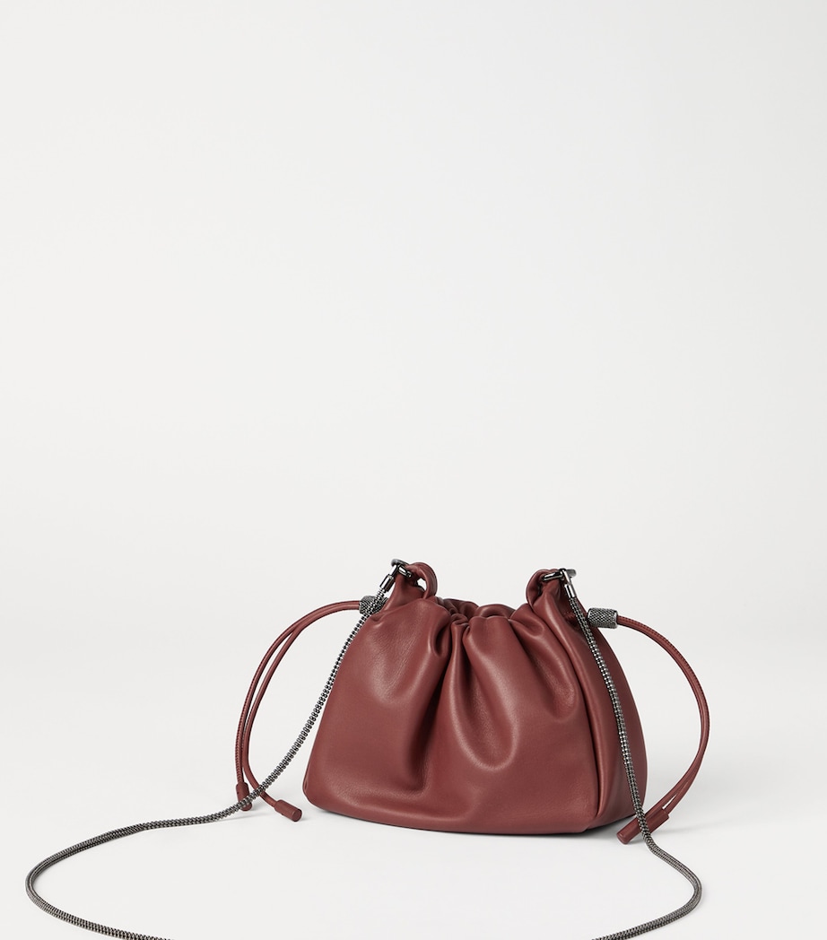Brunello Cucinelli Mini Leather Mellow Bucket Bag Image 4