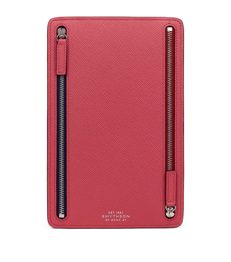 Panama Leather Multi-Zip Wallet RASPBERRY Image 1