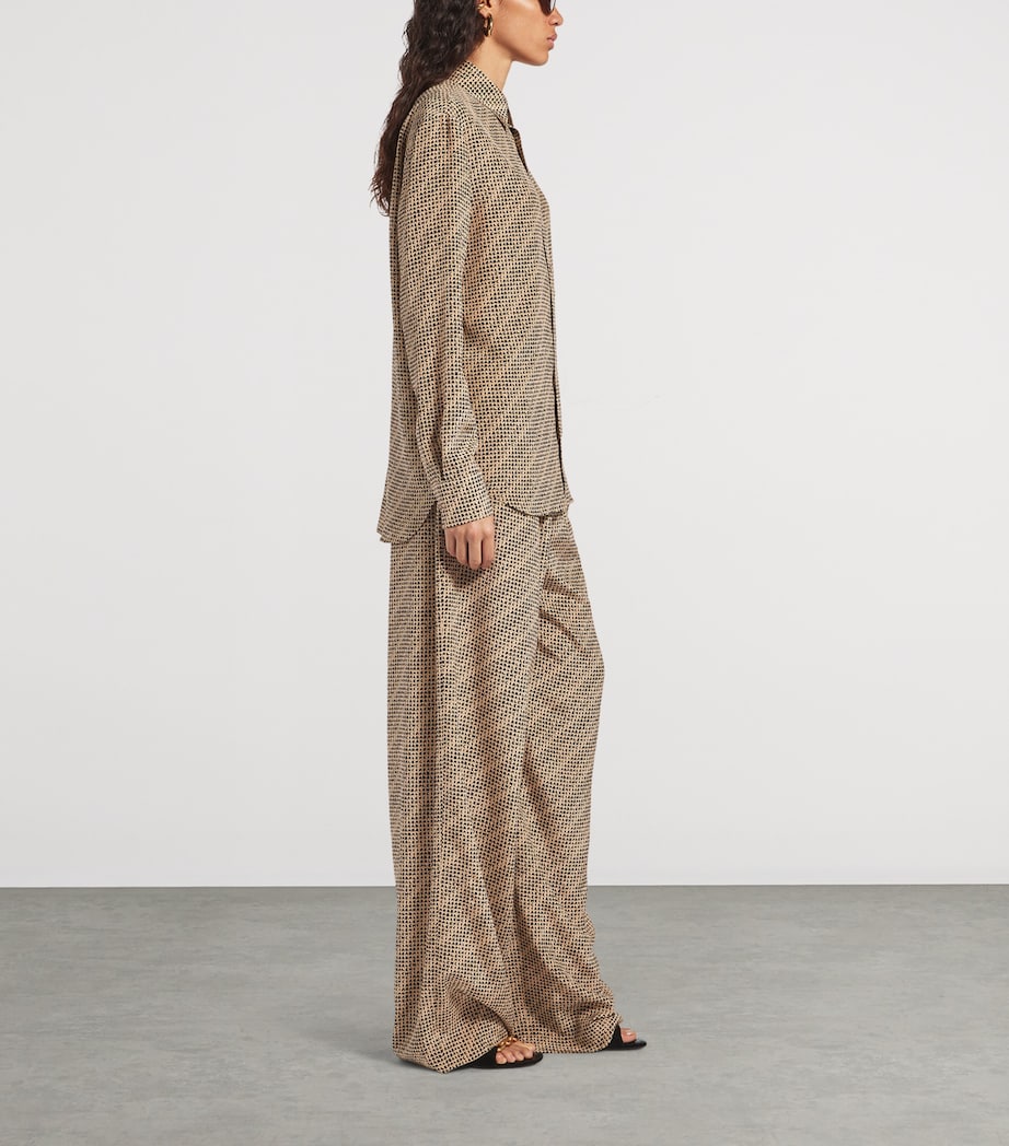 Balenciaga Womens Silk Logo Print Shirt Image 4