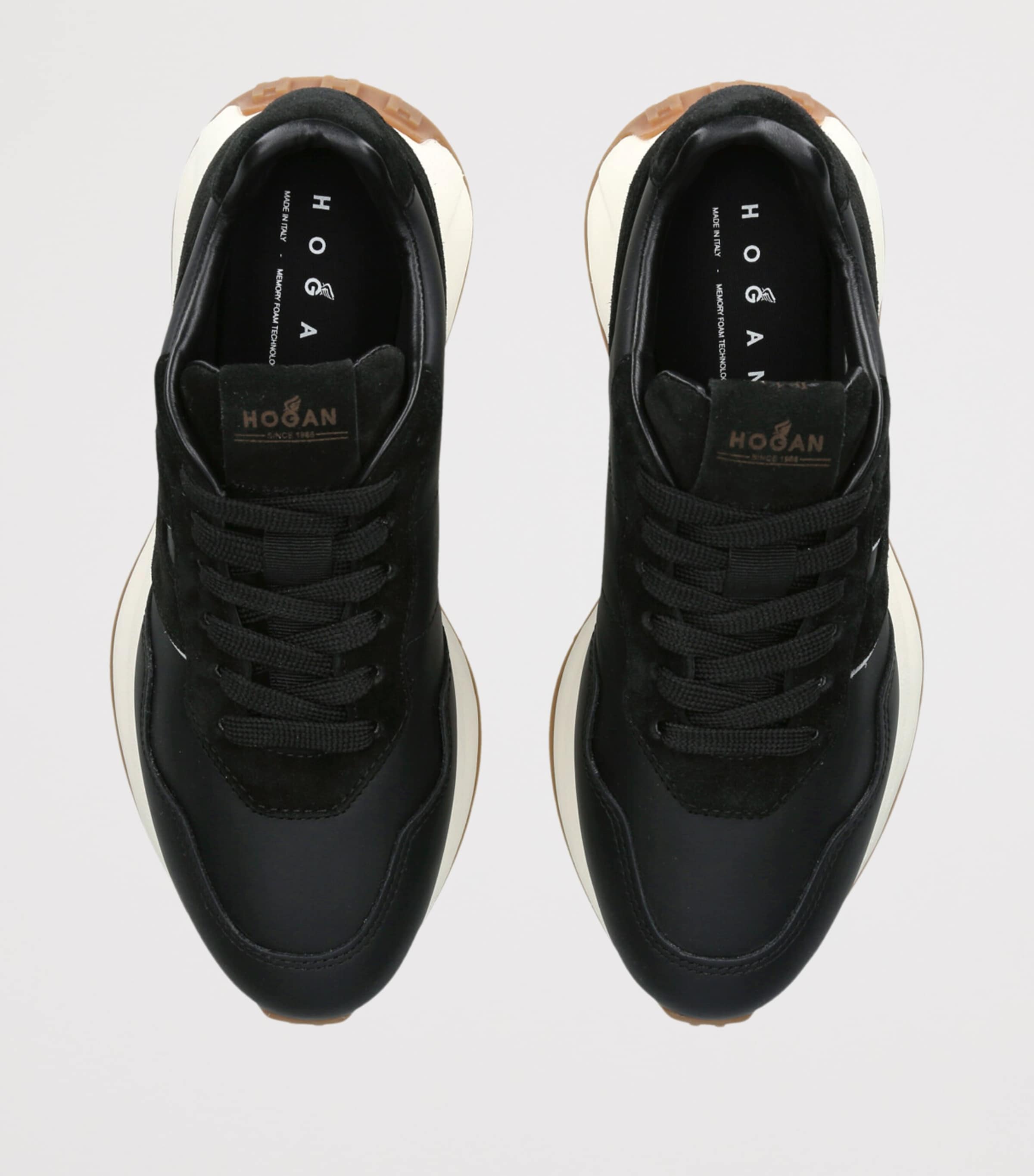 Suede Allacciato Sneakers BLACK Image 4
