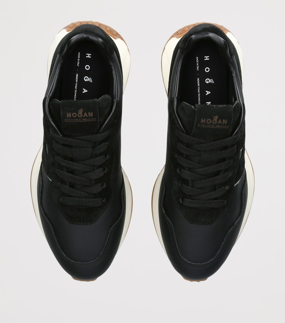 Suede Allacciato Sneakers BLACK Image 4