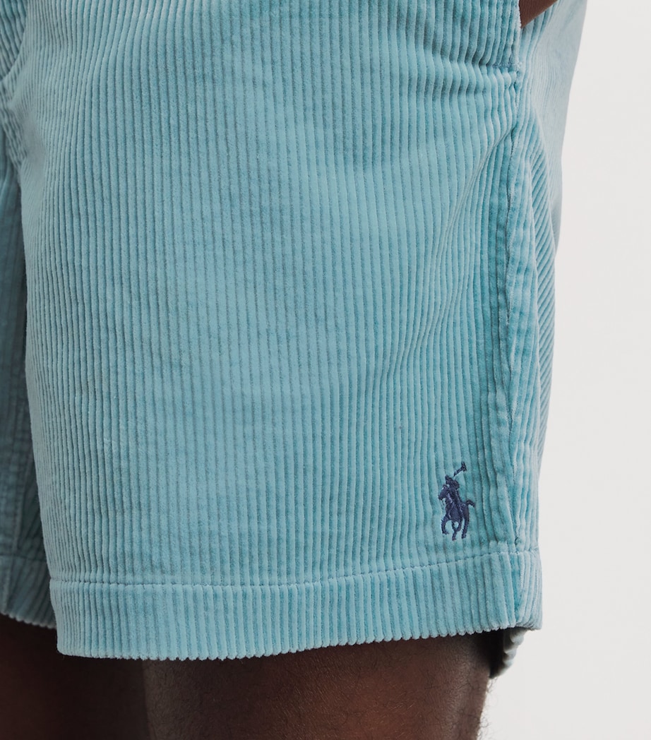 Cotton Corduroy Polo Prepster Shorts BLUE Image 6