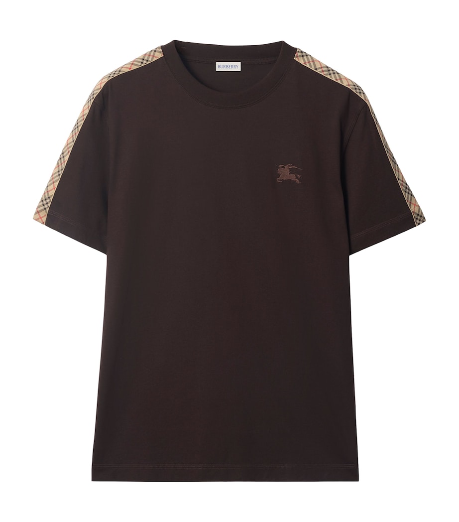 Check-Trim T-Shirt CLOVE BROWN Image 1