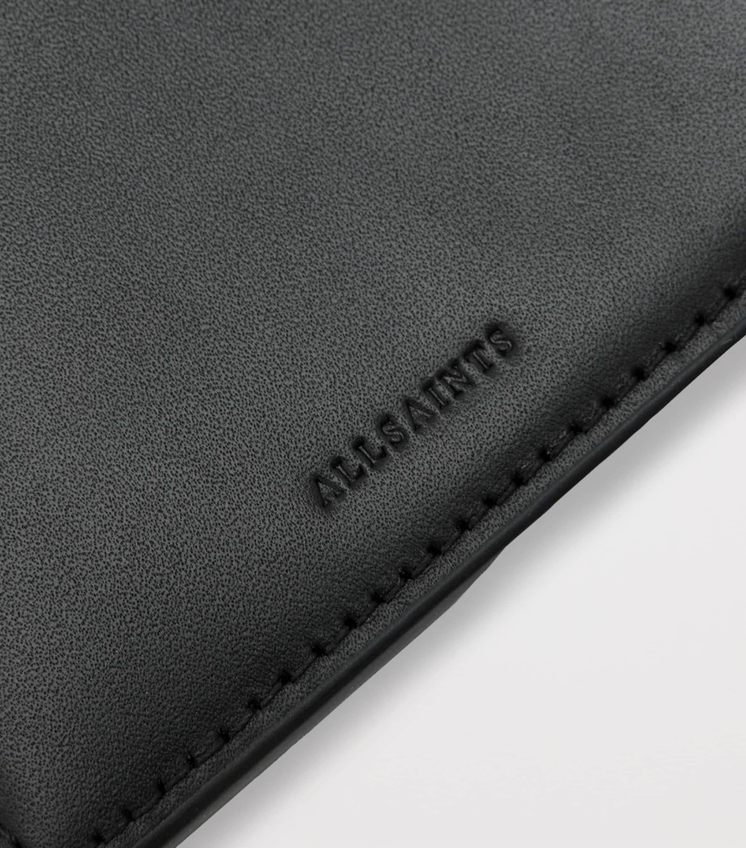 AllSaints Leather Remy Wallet Black/silver Image 5