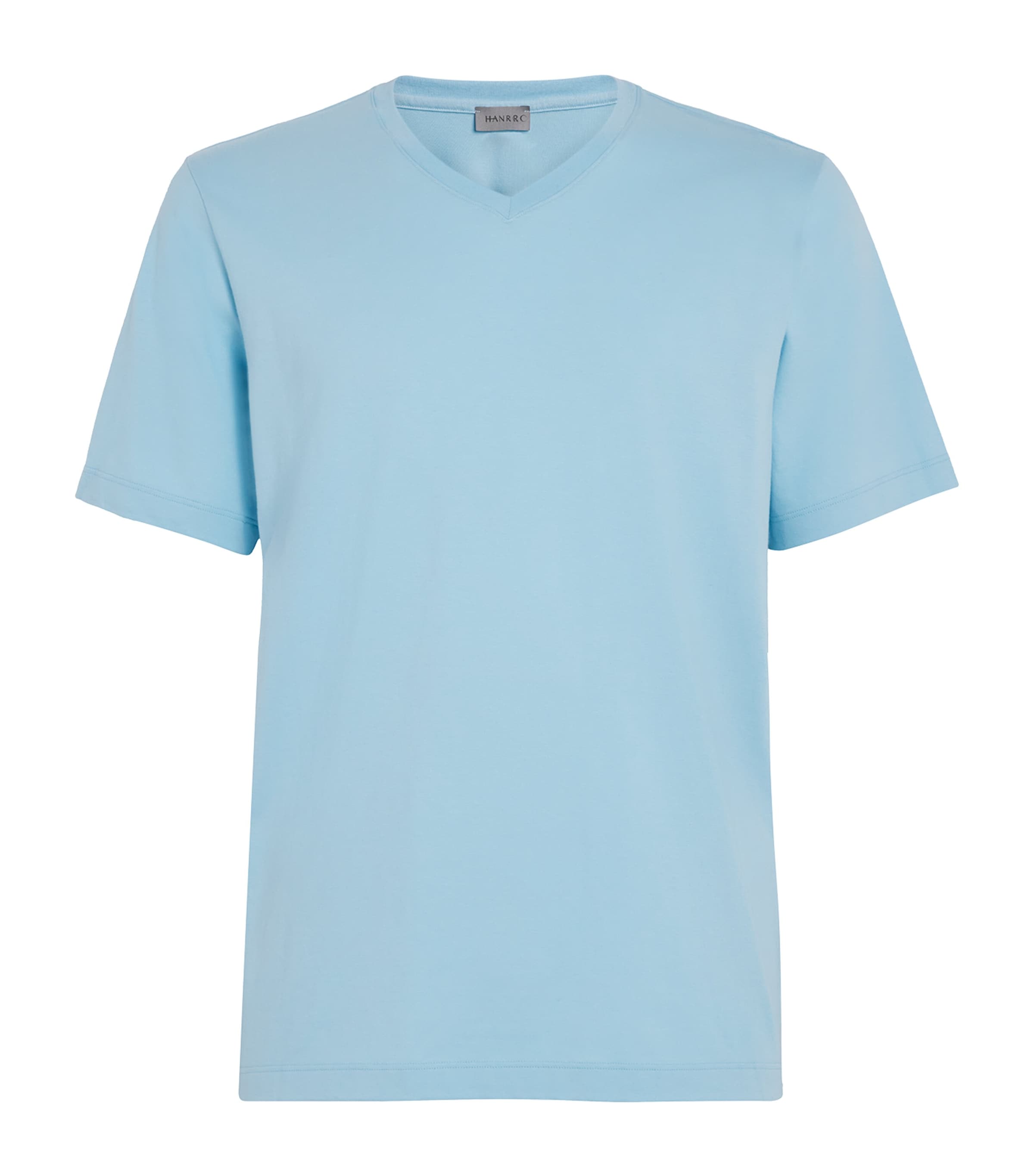 Hanro Living Shirts Cotton V-neck T-shirt In Blue