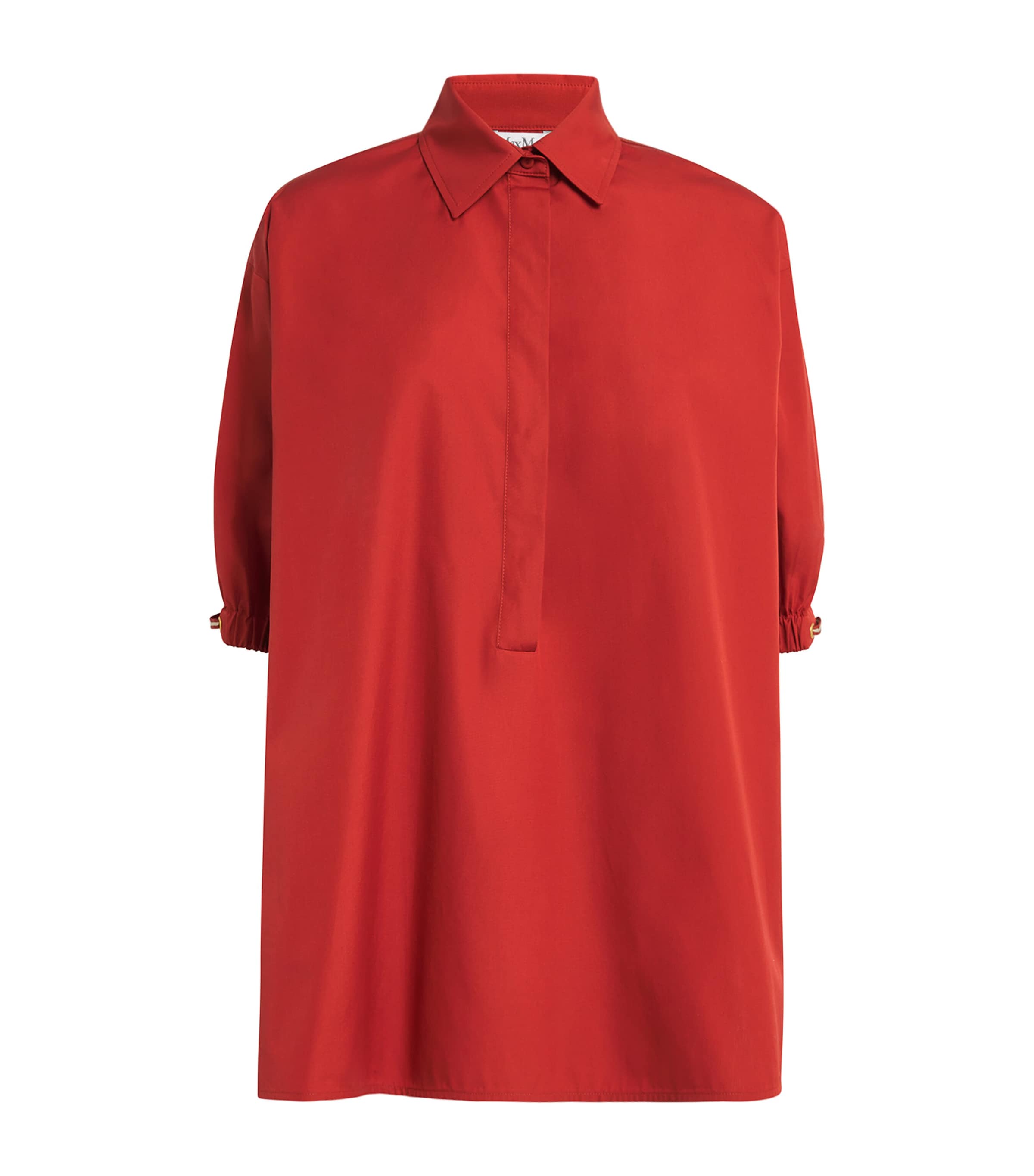 Max Mara Teano Loose-fitting Cotton Shirt In Red
