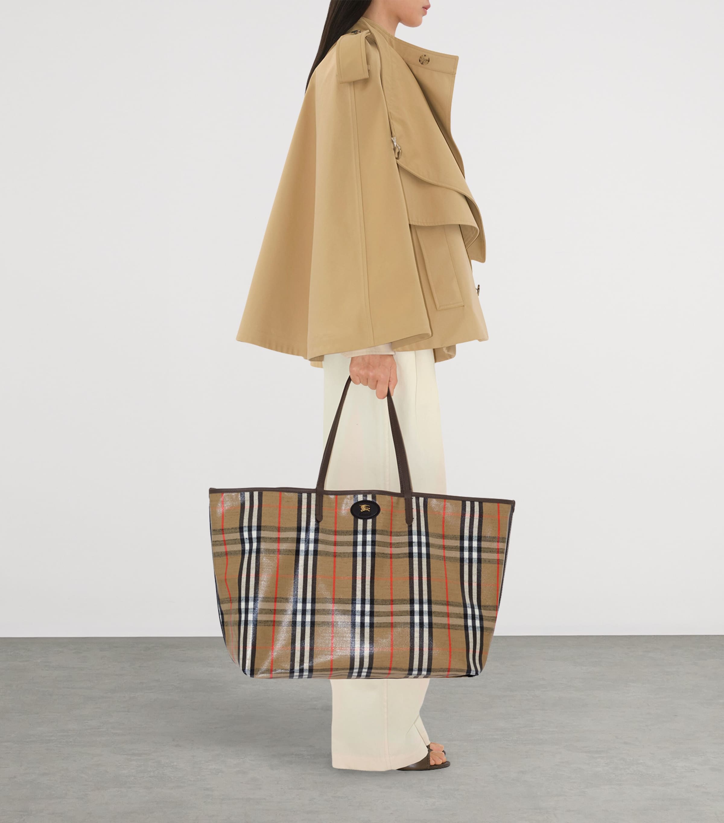 Large Canvas Highlands Tote Bag SAND Image 2