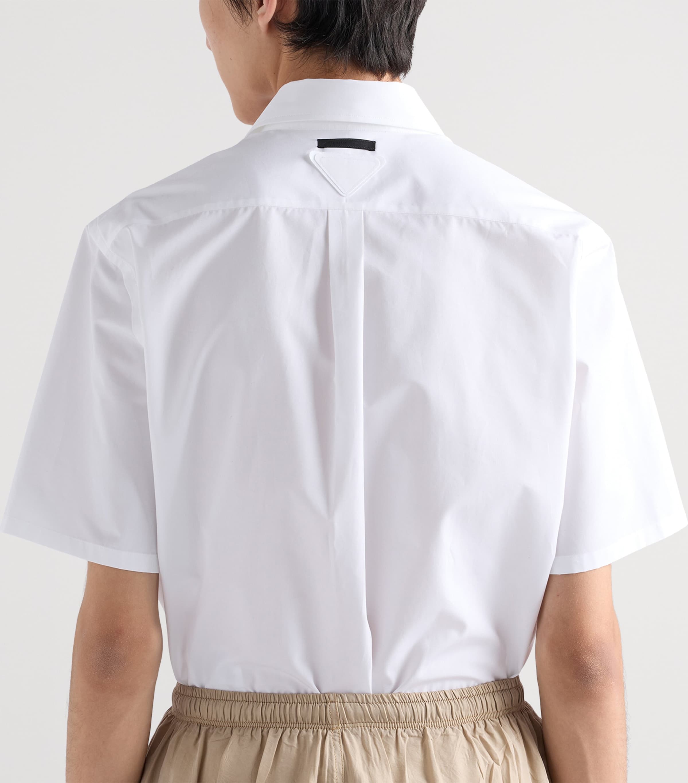 Prada Mens Cotton Short-Sleeve Shirt White Image 5