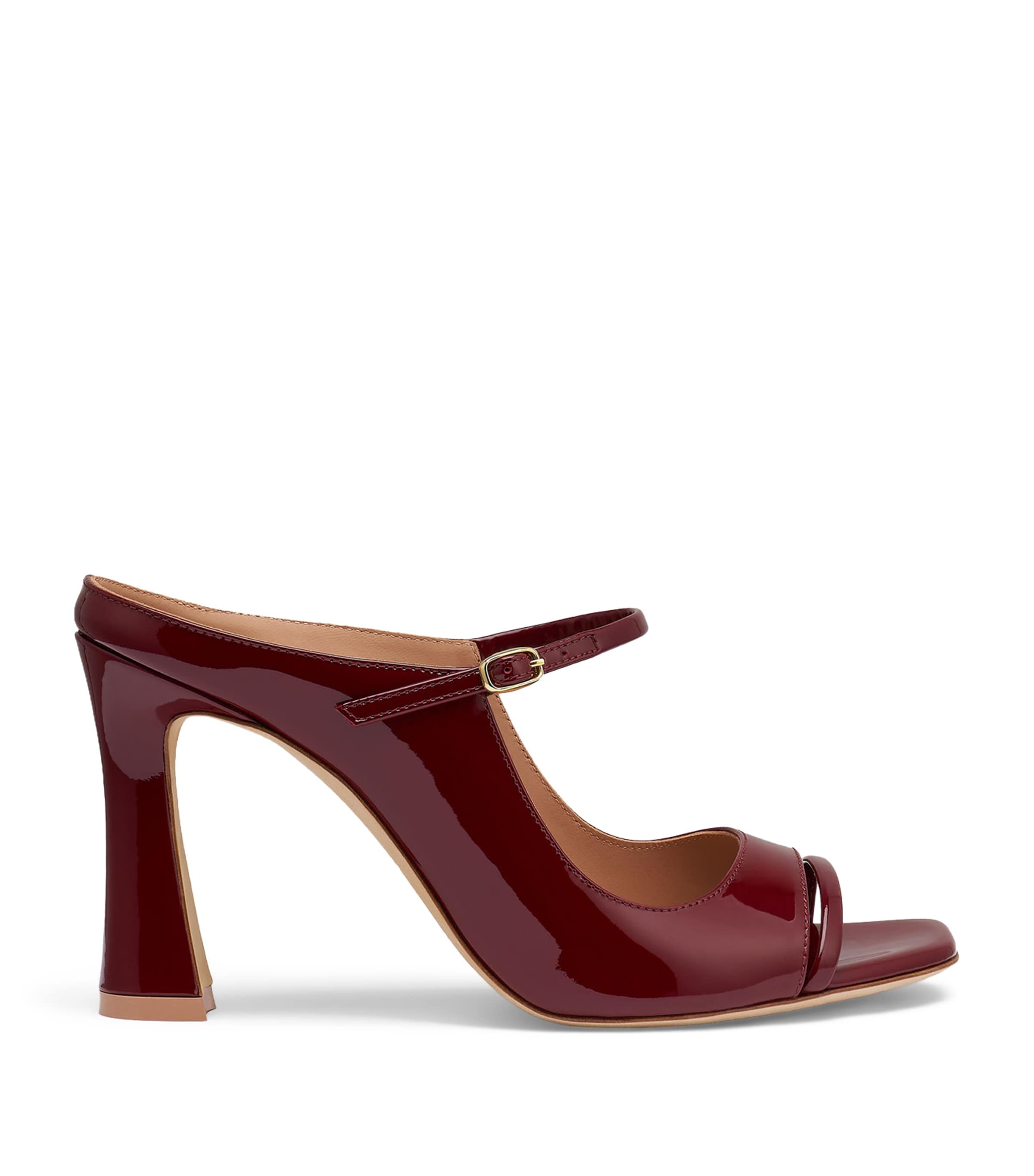 Malone Souliers Patent Leather Rania Heeled Mules 90 Rosewood Image 1