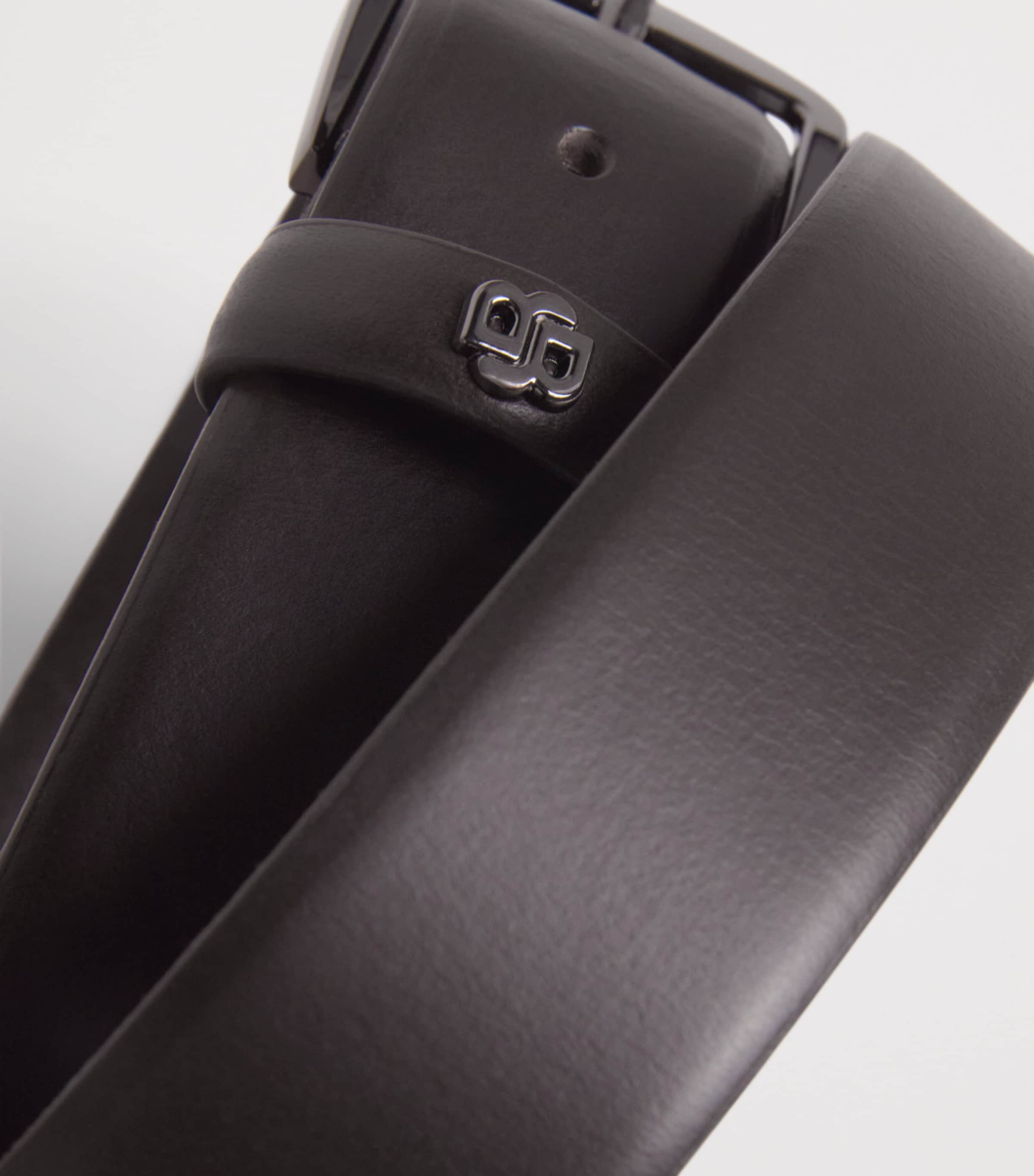 BOSS Leather Belt Dark Brown Image 5