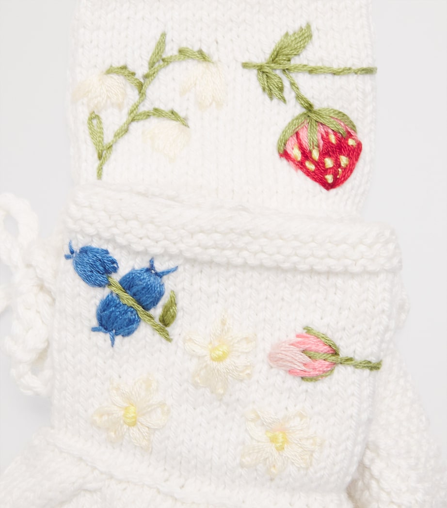 Shirley Bredal Cotton Embroidered Strawberry Footies Mw Marshmellow Image 2