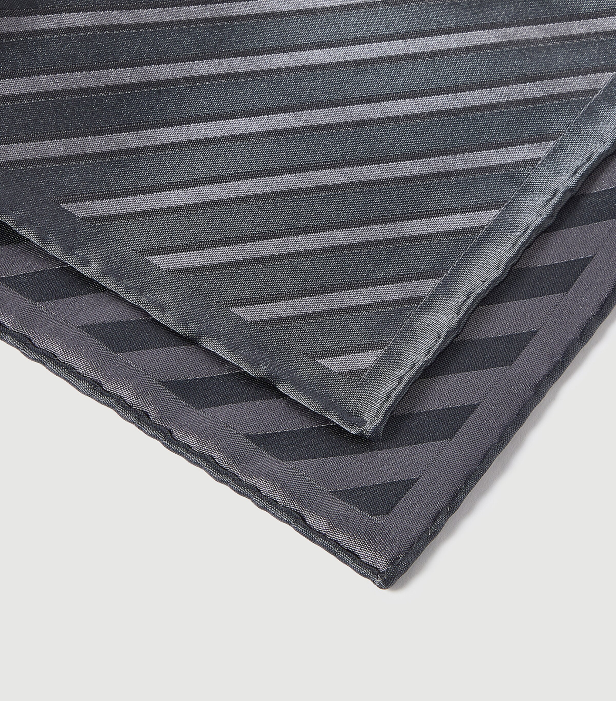 Brunello Cucinelli Silk Stripe Pocket Square Image 3
