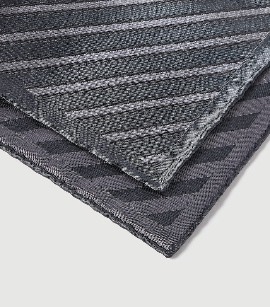 Brunello Cucinelli Silk Stripe Pocket Square Image 3