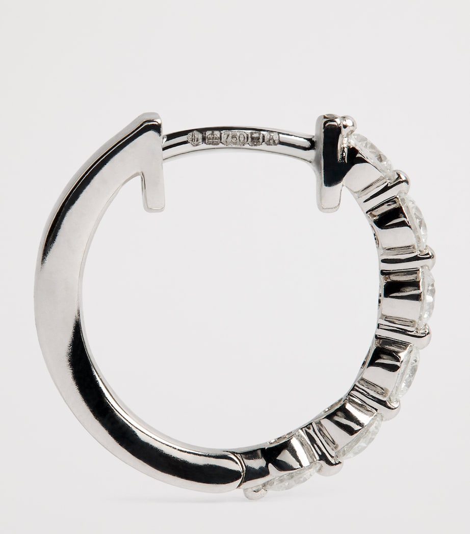 White Gold and Diamond Hoop Earrings (0.50ctw) WHITE GOLD Image 3