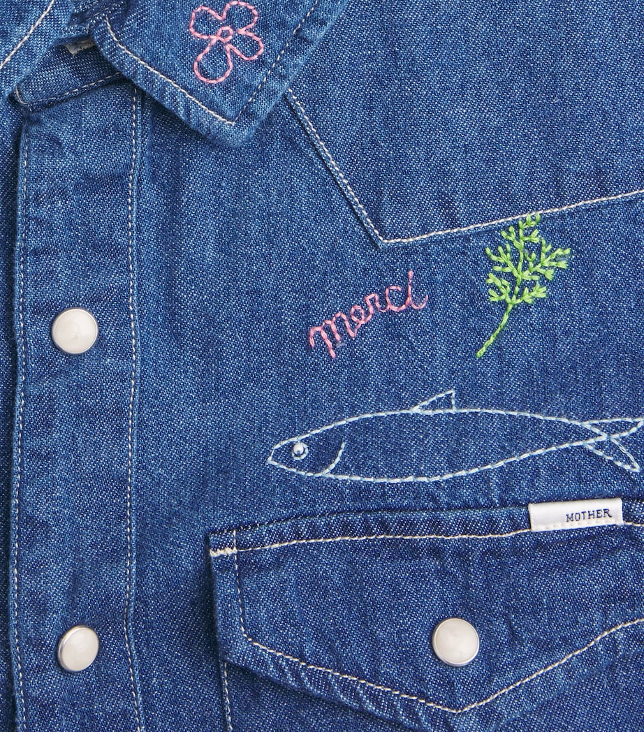 MOTHER Womens Denim All My Exes Shirt Rvr Reservation Image 6
