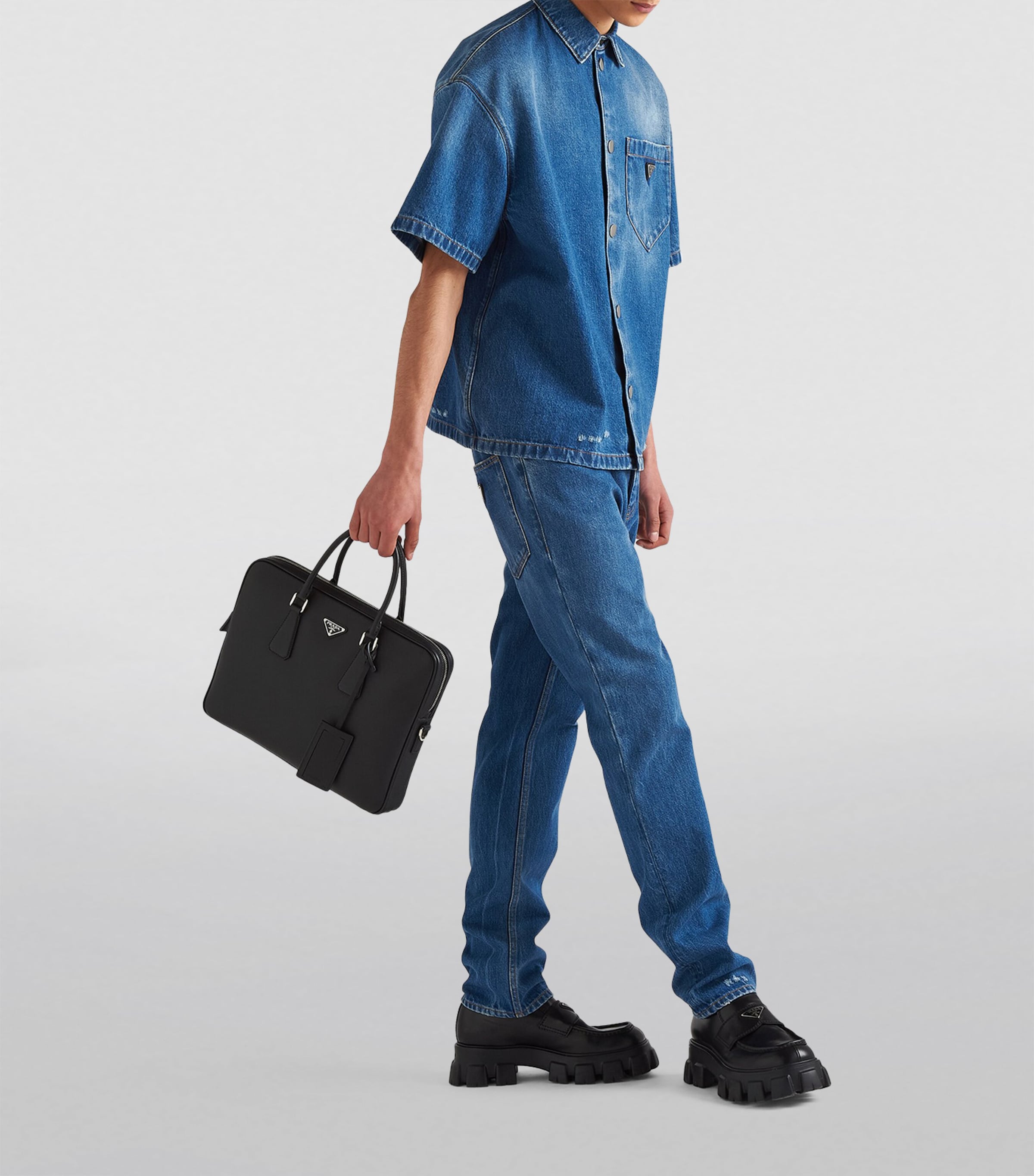 Saffiano Leather Briefcase F0002 Image 7