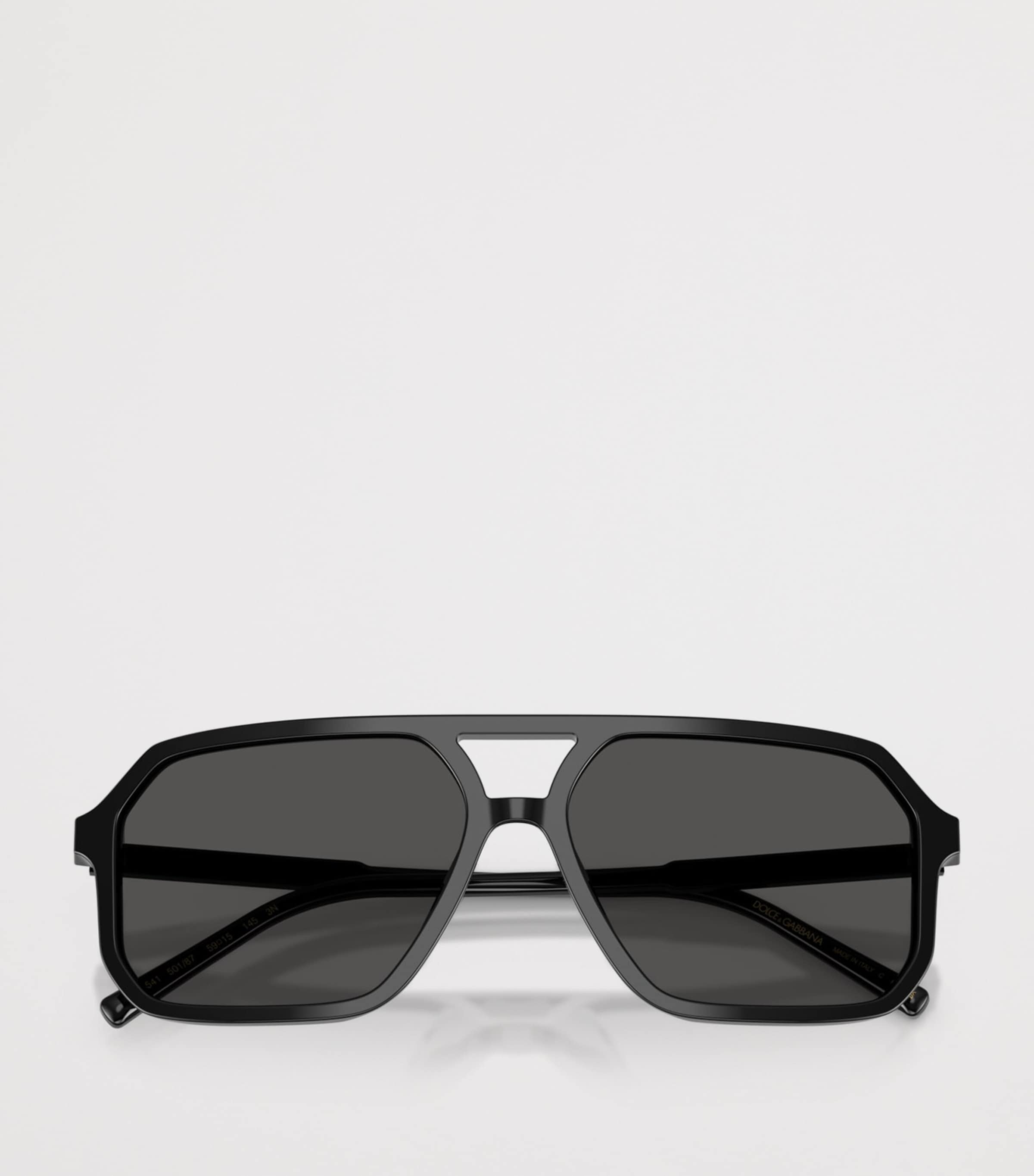 Dolce&Gabbana Acetate DG4541 Pilot Sunglasses Black Image 5