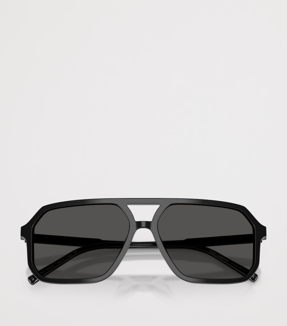 Dolce&Gabbana Acetate DG4541 Pilot Sunglasses Black Image 5