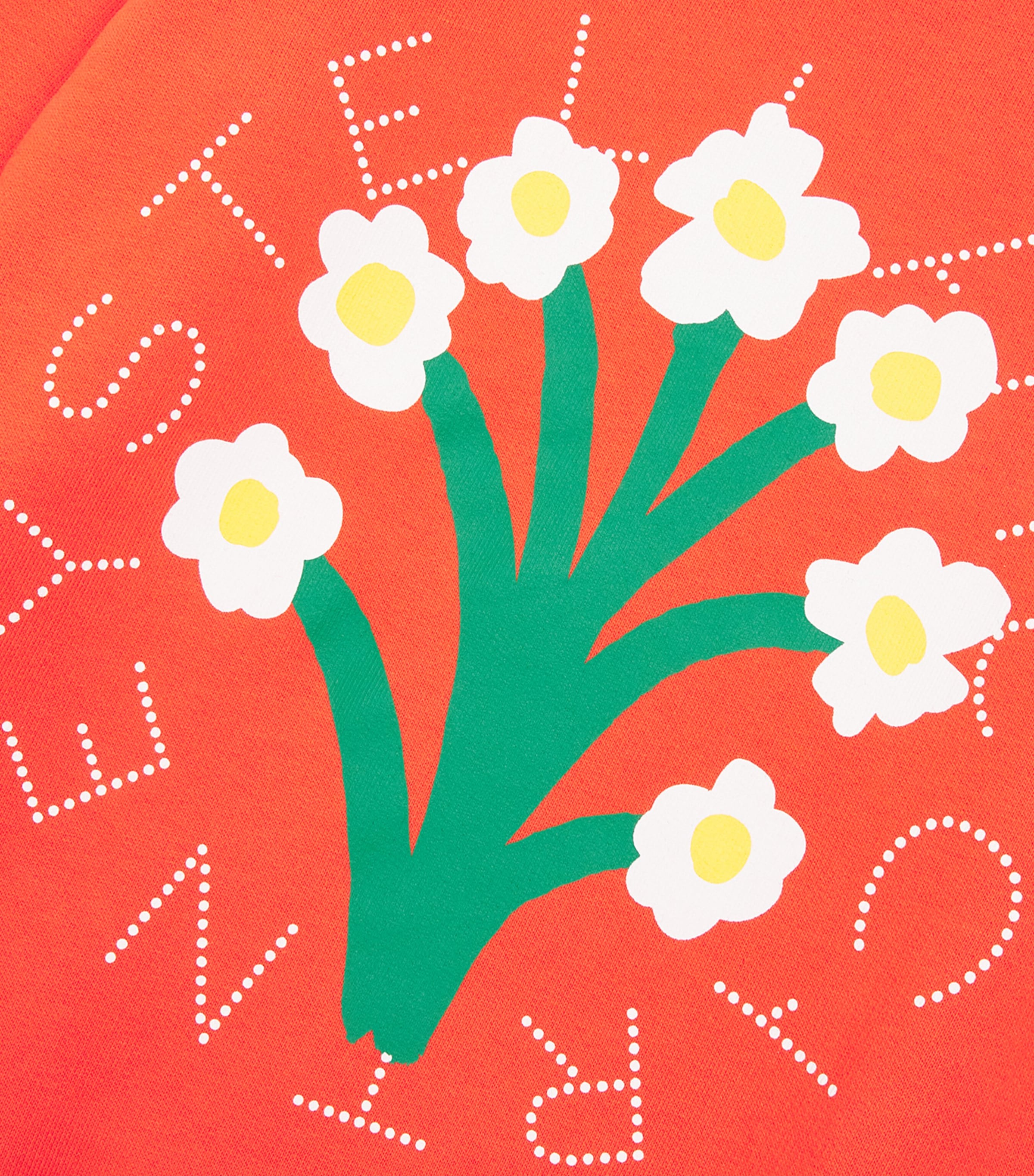 Cotton Fleece Daisy Tracksuit (2-14 Years) 426RED Image 4