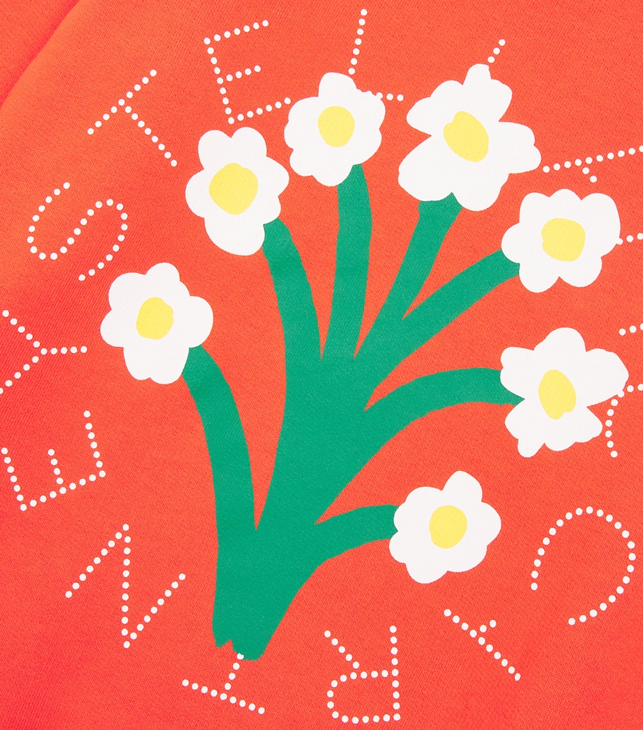 Cotton Fleece Daisy Tracksuit (2-14 Years) 426RED Image 4