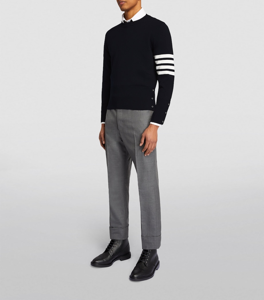 Merino Wool 4-Bar Sweater NAVY Image 2