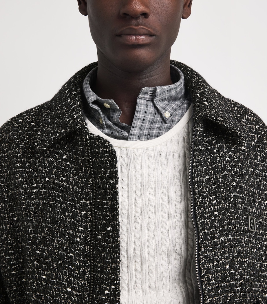 Tweed Bomber Jacket BLACK Image 6