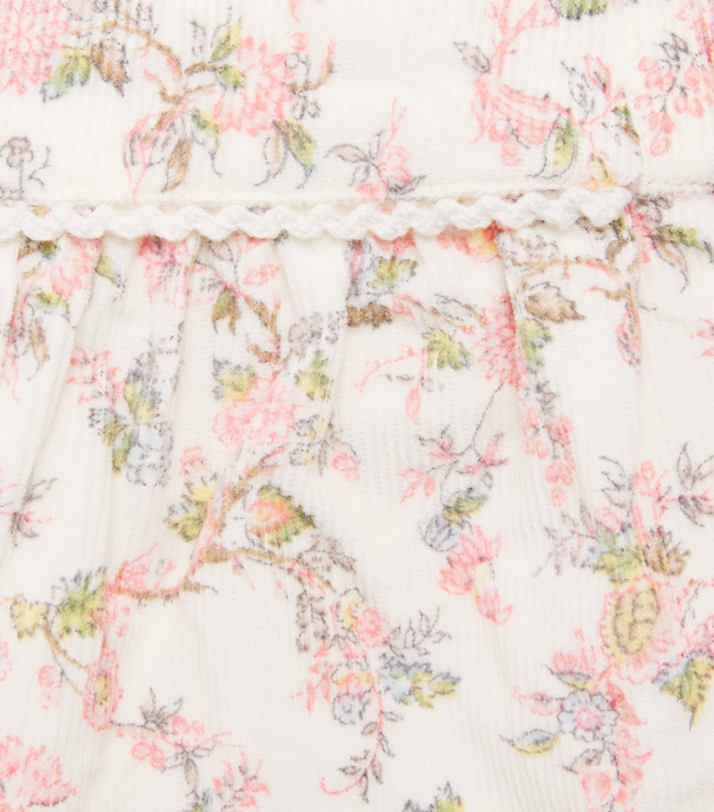 Louise Misha Cotton Floral Floflo Trousers (6-24 Months) Cream Carnation Vale Image 3