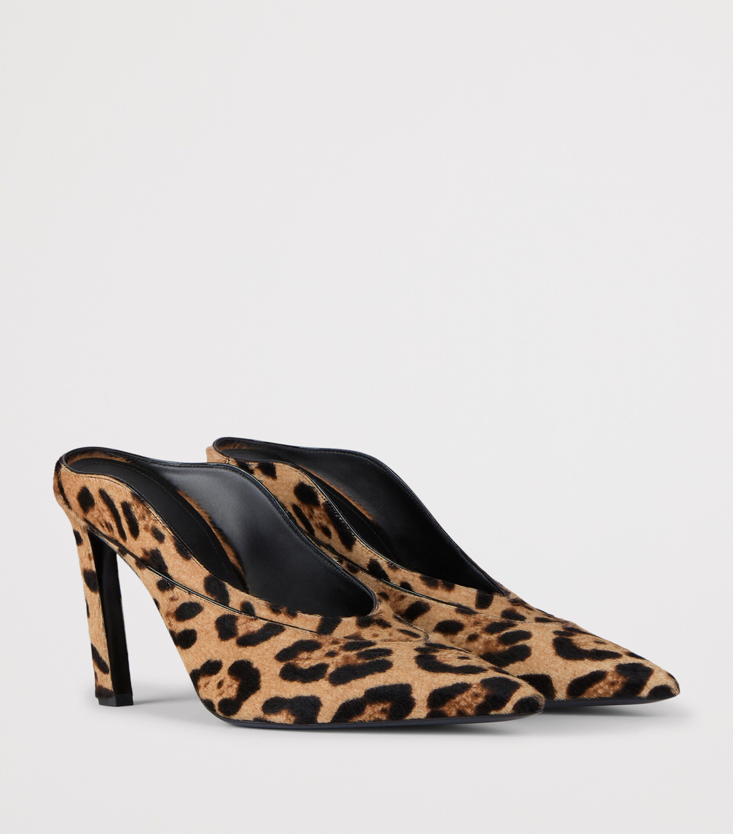 Calf Hair Sculptural Pumps 95 BLACK/BEIGE Image 2