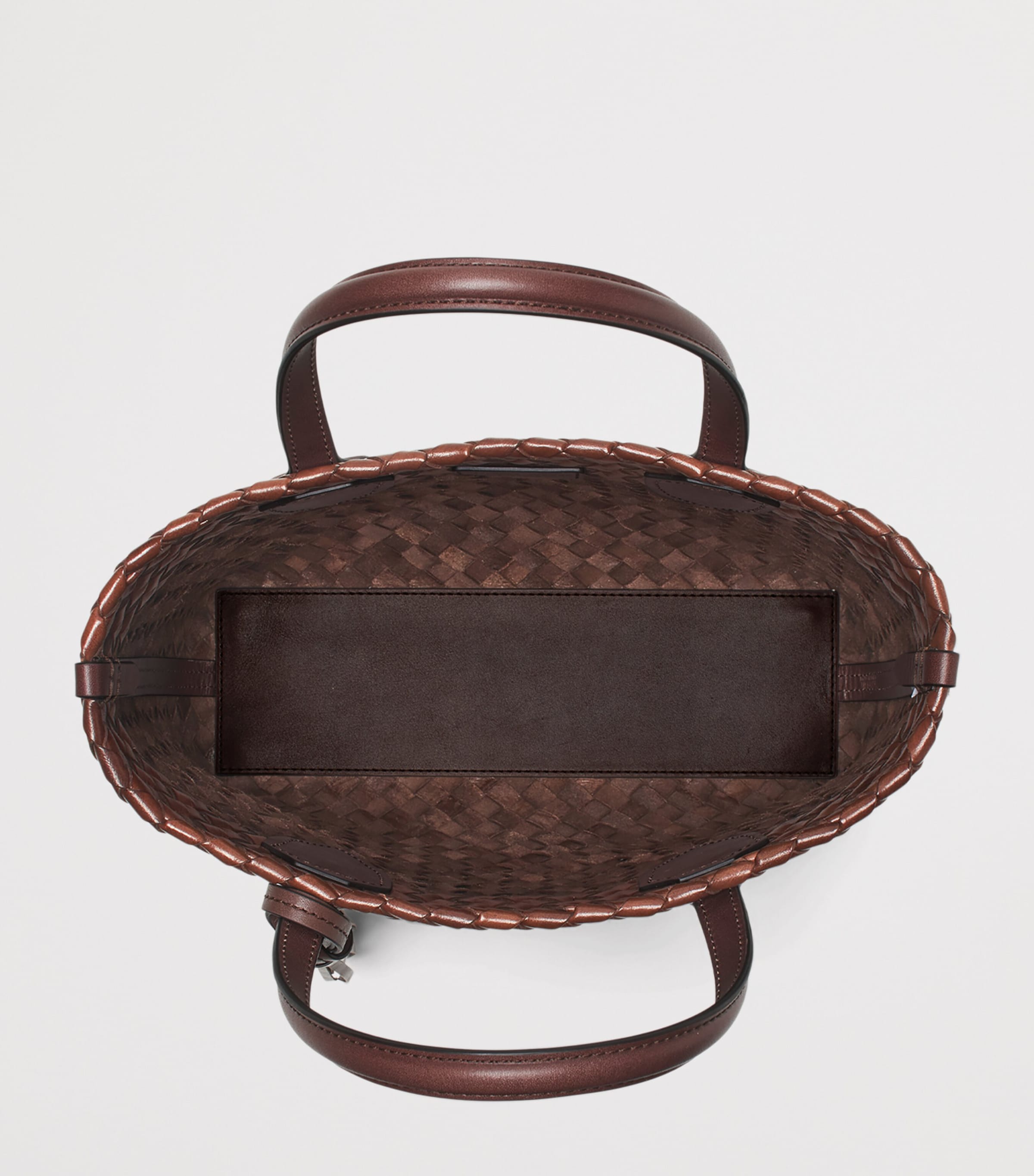 Aspinal Of London Small Leather Island Tote Bag Chocolate Image 3