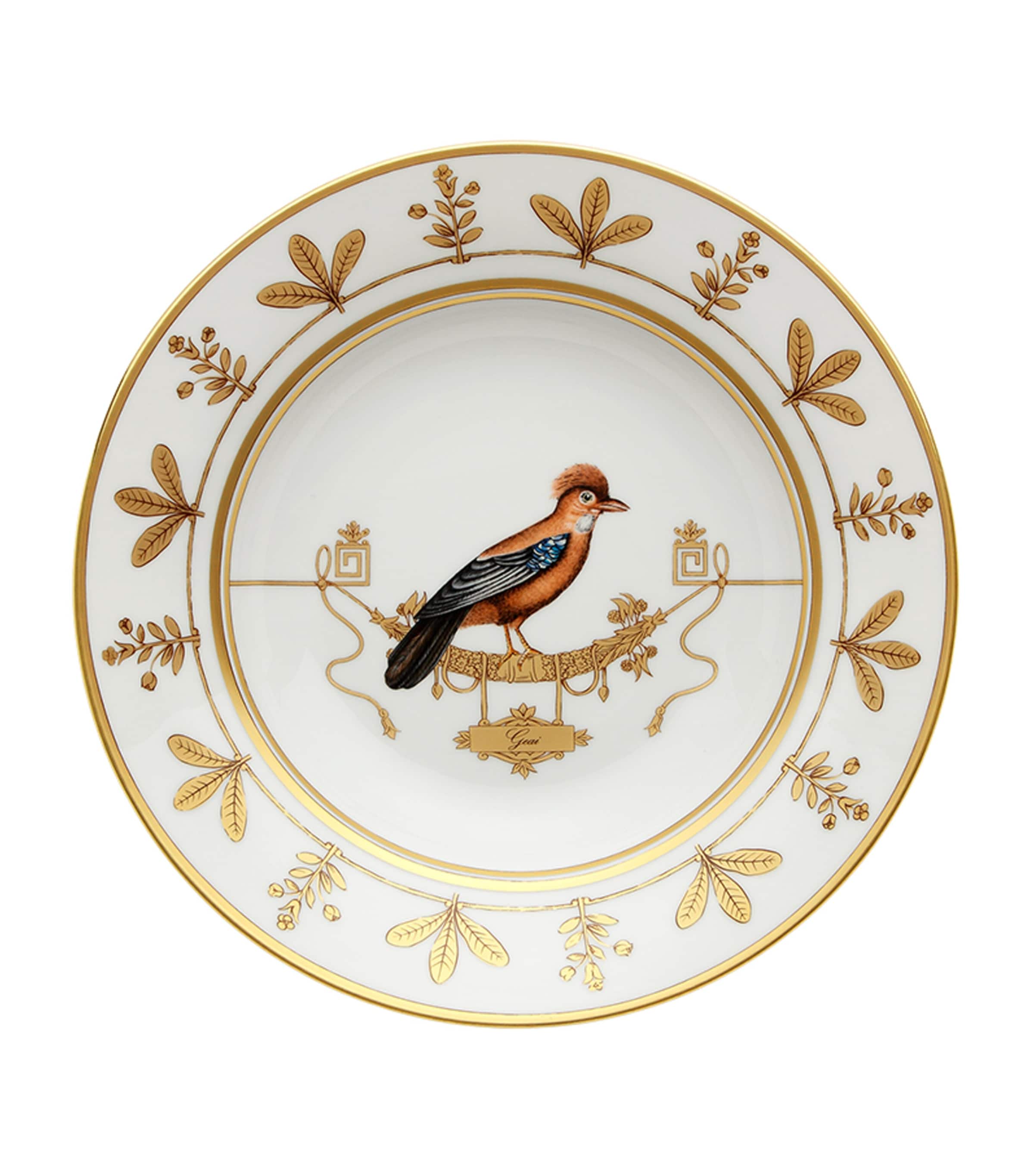 GINORI 1735 Volière Geai Soup Plate (24.5cm) Image 1