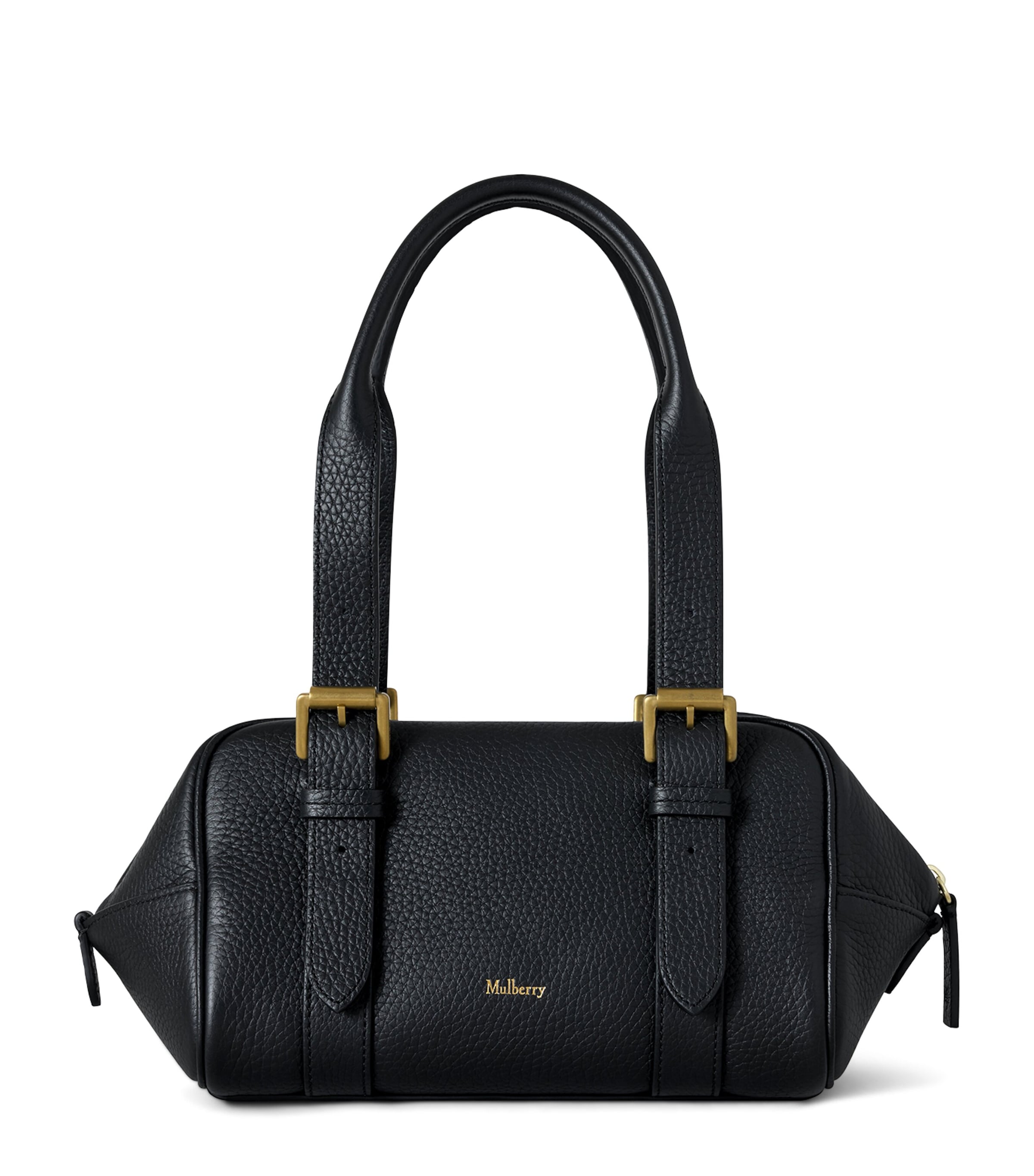 Mulberry Small Leather Boston Shoulder Bag Black Image 1