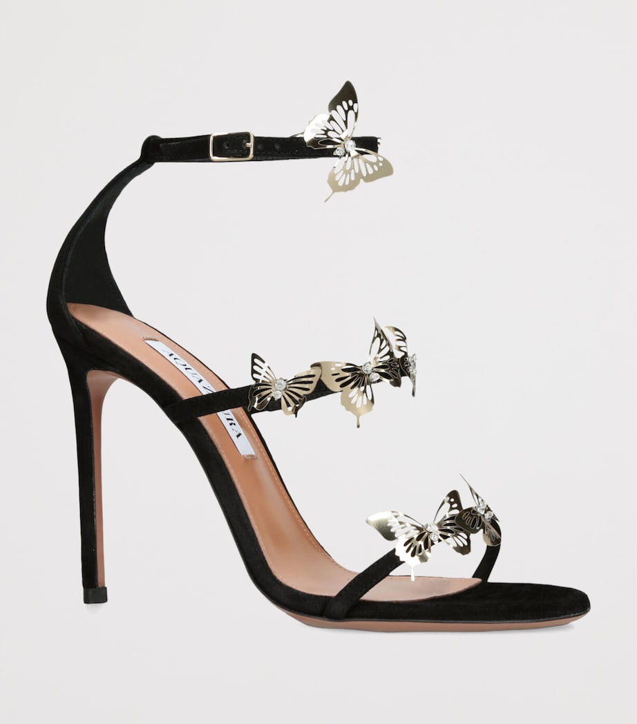 Leather Papillon Sauvage Sandals 105 BLACK Image 3