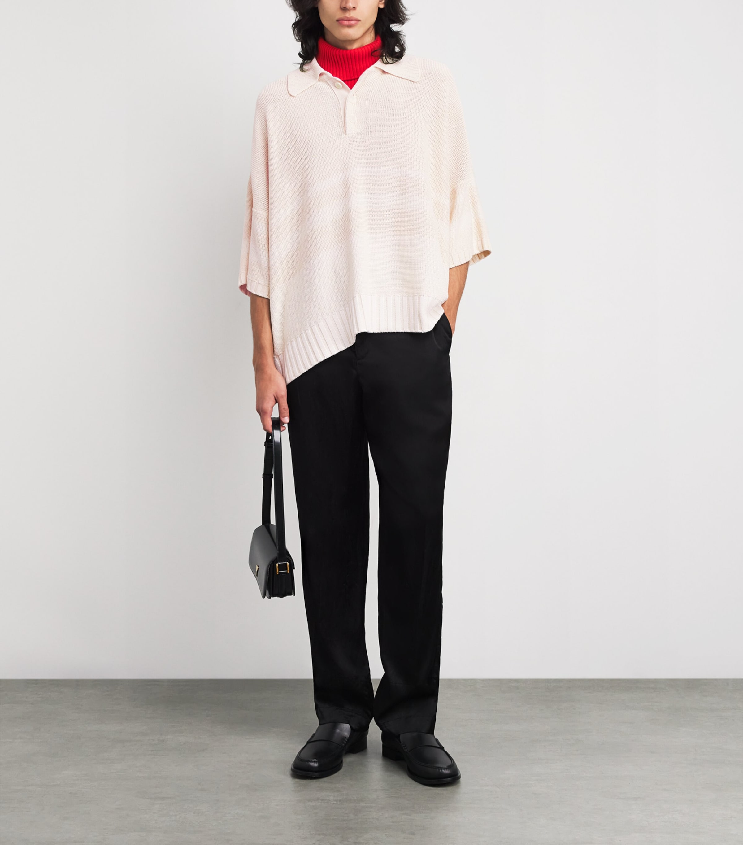 Short-Sleeve Polo Sweater IVORY / WHITE Image 2