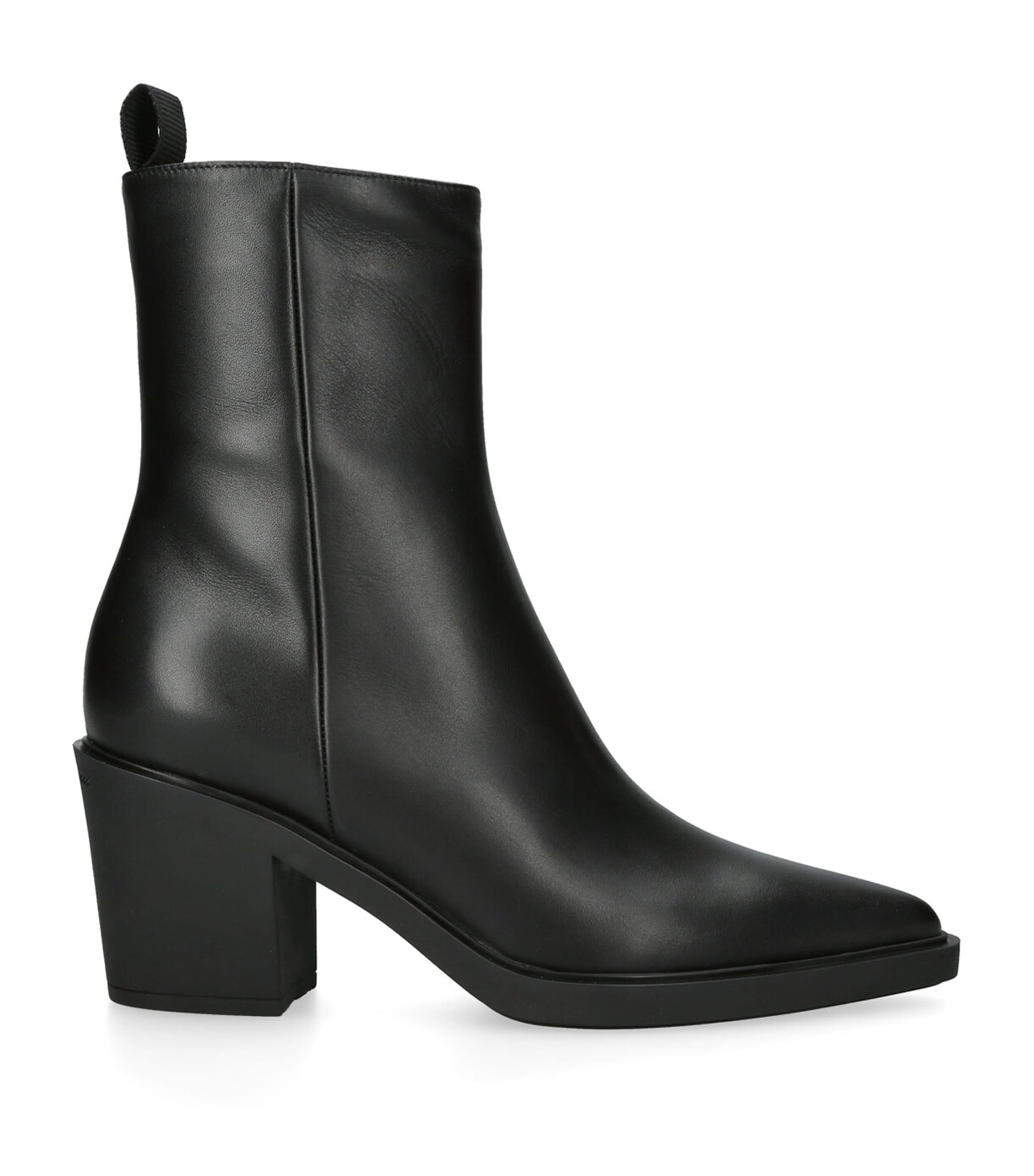 Shop Gianvito Rossi Leather Dylan Ankle Boots 60 In Black