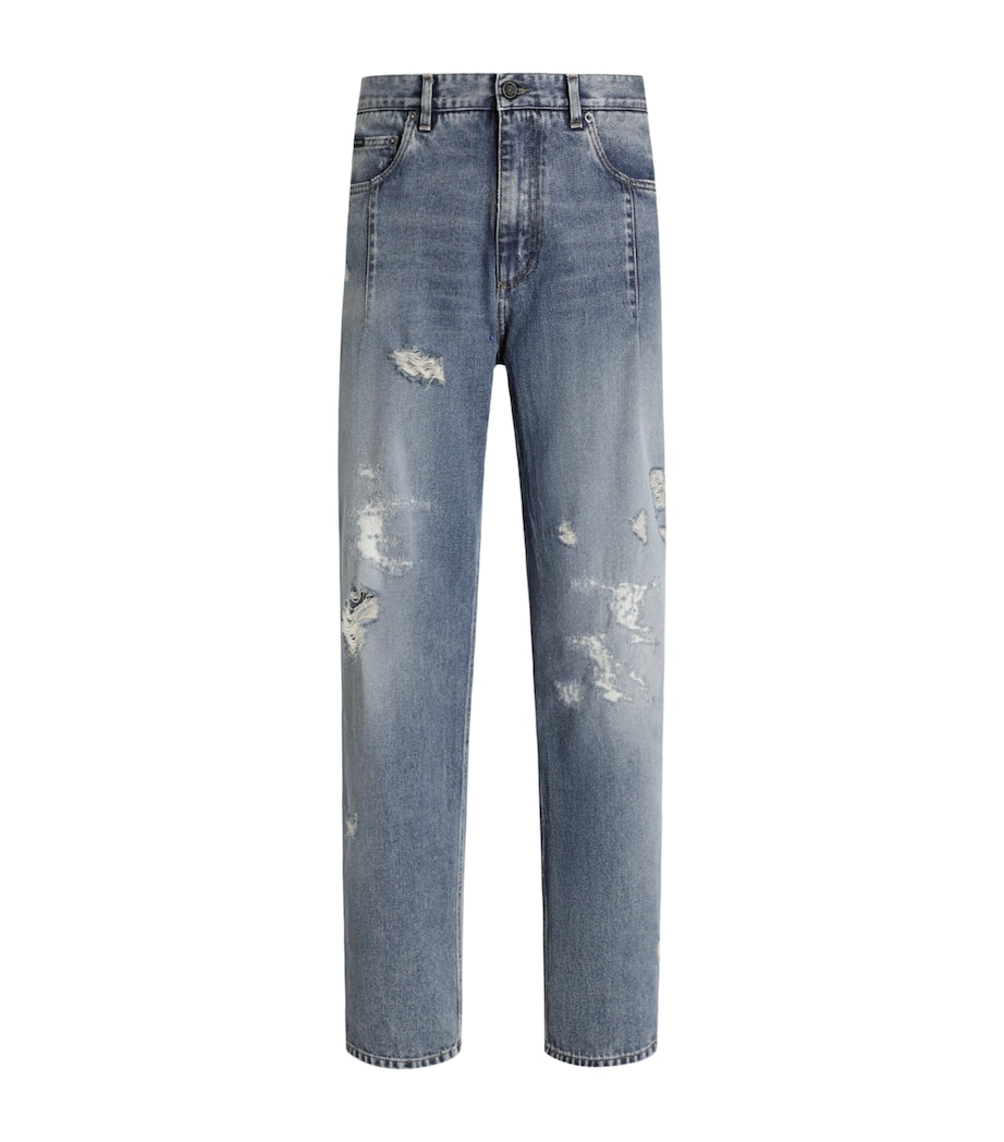 Distressed Straight Jeans S9001-COMBINED Image 1
