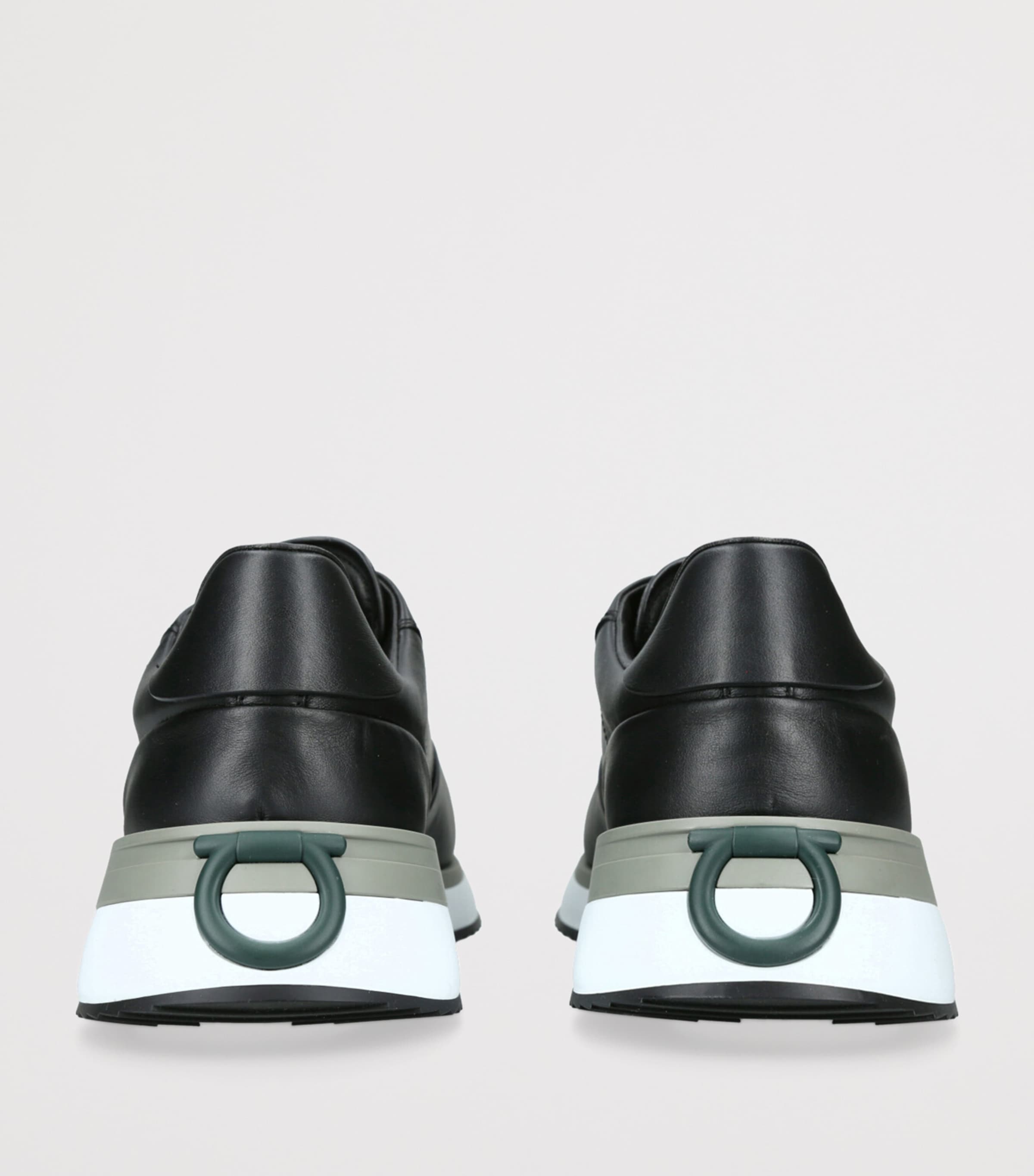 Leather Low-Top Sneakers BROWN/OTH Image 2