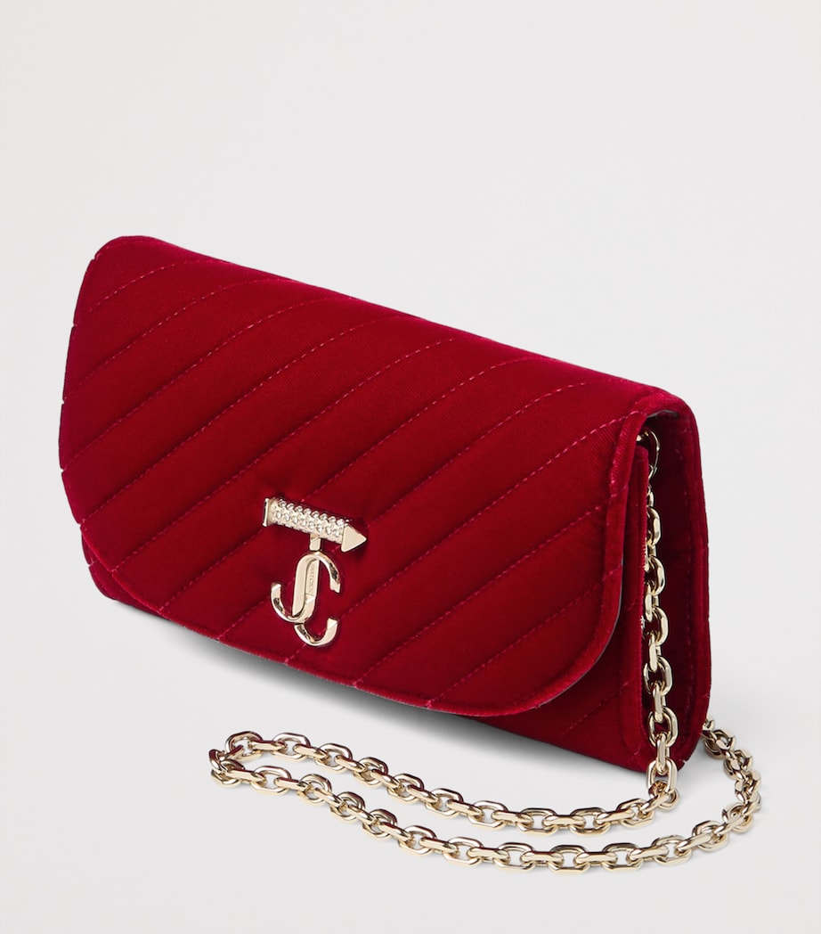 Curve Velvet Chain Wallet RUBY RED/SHINY GOLD Image 2