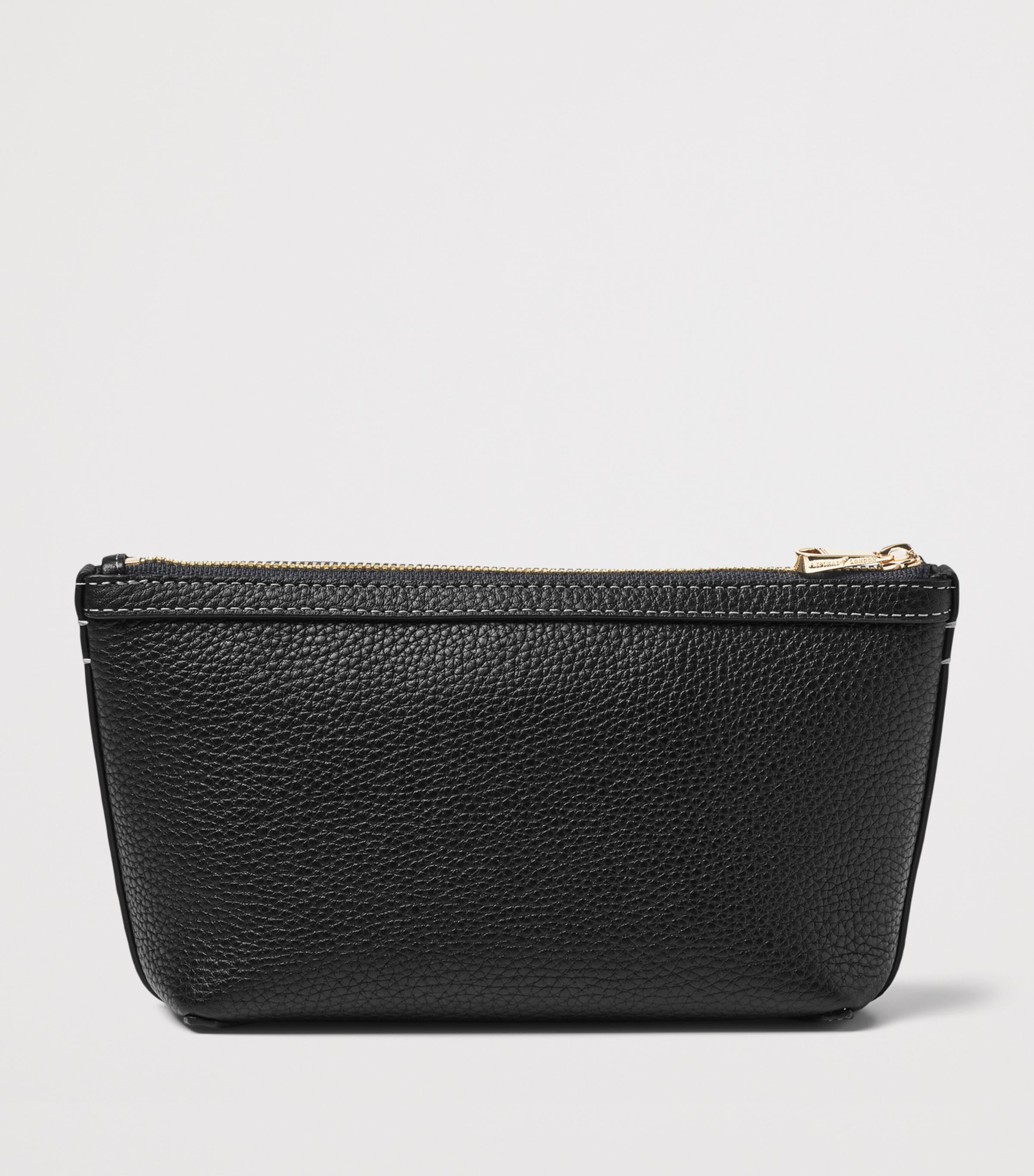 Aspinal Of London Leather Hudson Cosmetics Bag Black Image 2