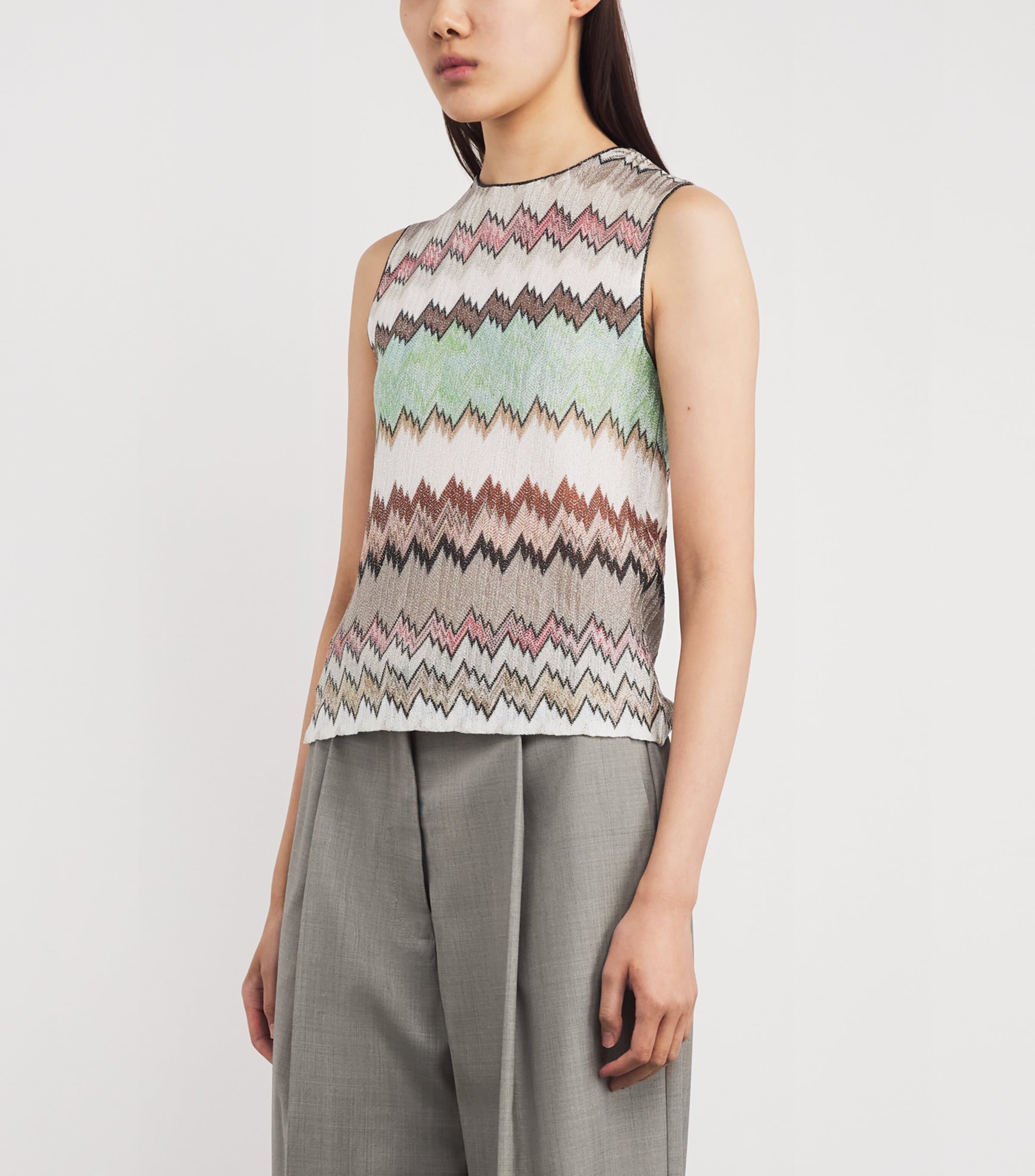 Knitted Snake Sleeveless Top SM9Y3 MULTI W WHITE Image 3