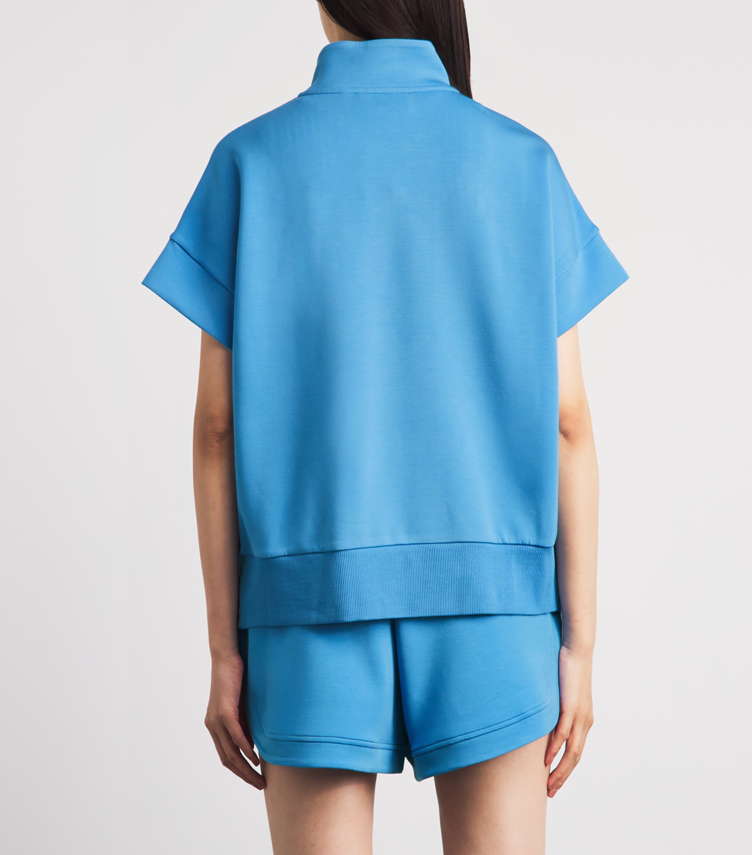 Varley Womens Ritchie Quarter-Zip Sweatshirt Azure Blue Image 5