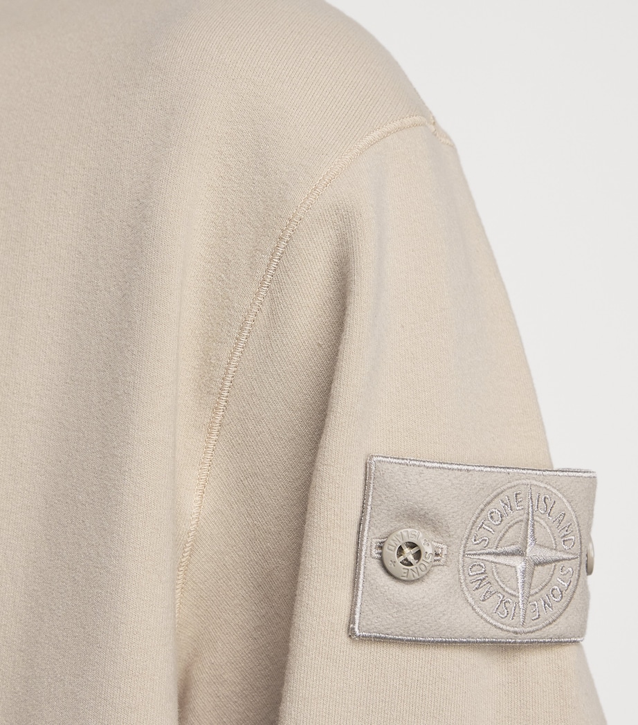 Stone Island Mens Cotton-Blend Ghost Sweatshirt Image 3