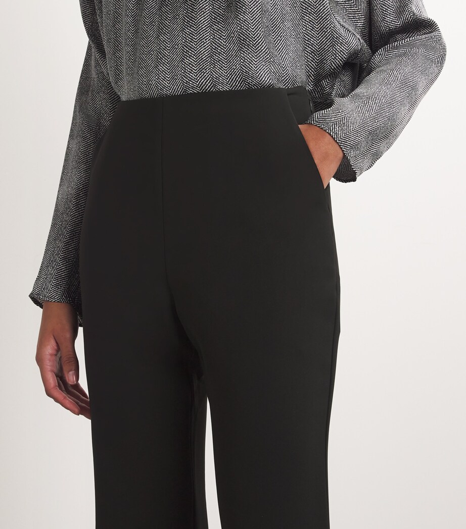 Roland Mouret Womens Cady Fit-And-Flare Trousers Black Image 6