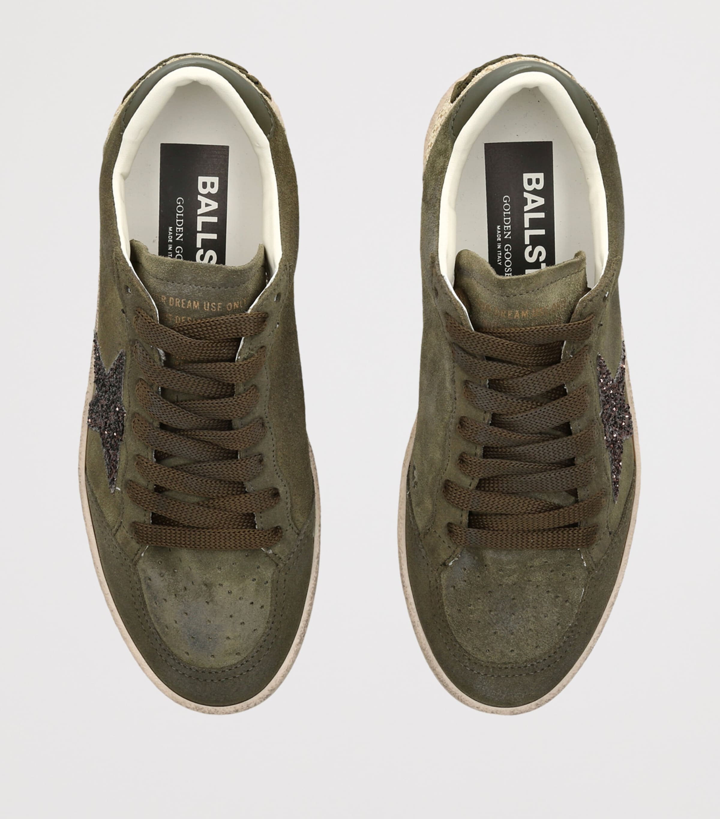 Golden Goose Suede Ball Star Sneakers Green Comb Image 4