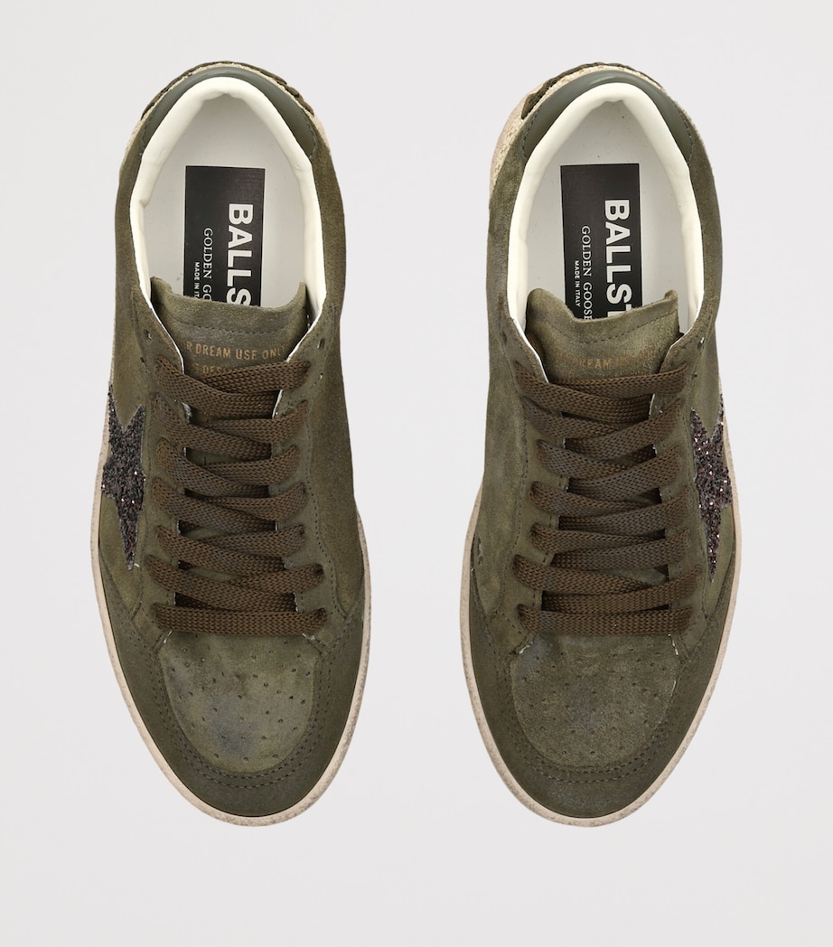 Golden Goose Suede Ball Star Sneakers Green Comb Image 4