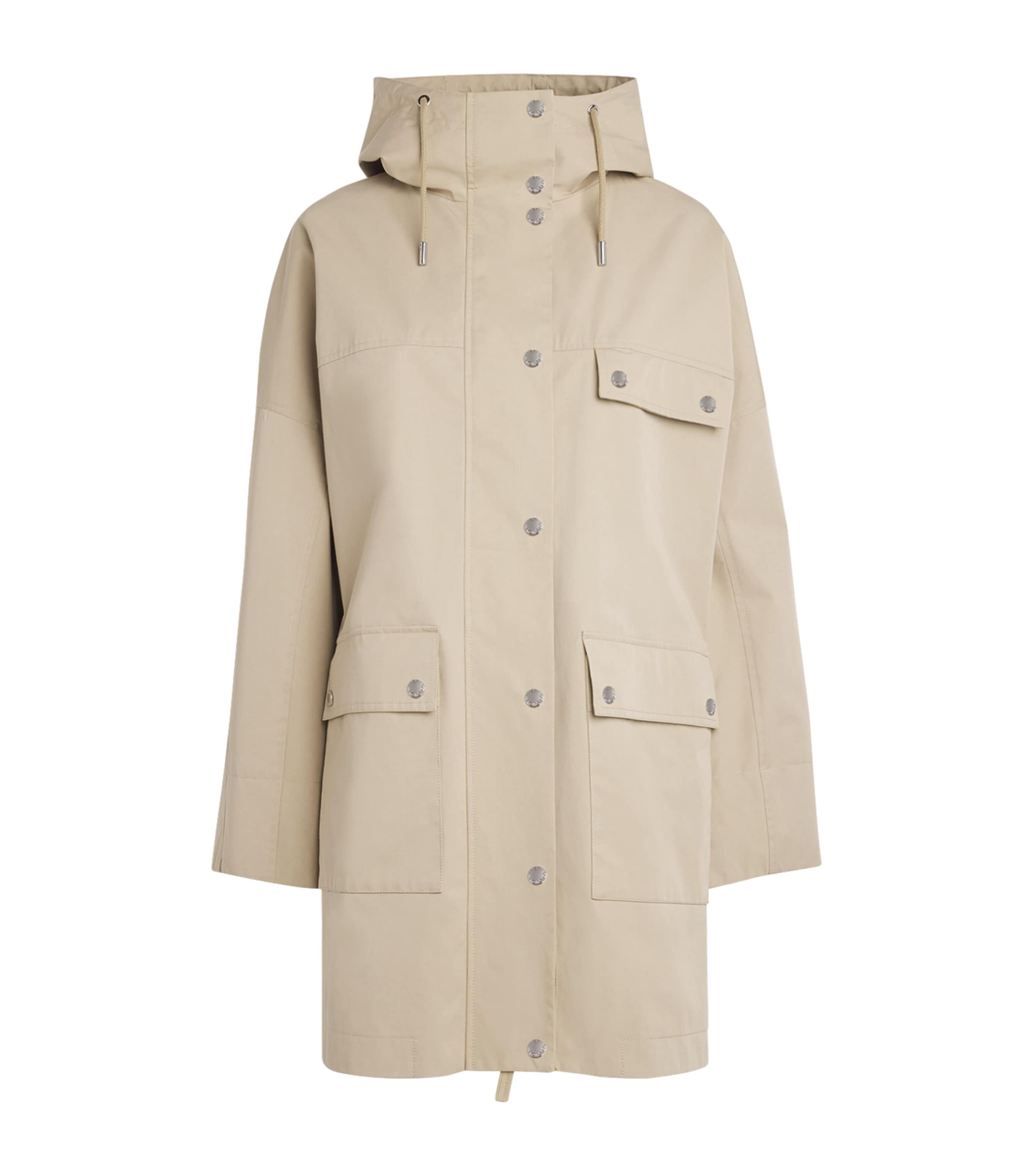 Yves Salomon Womens Cotton-Blend Waterproof Hooded Parka Image 1