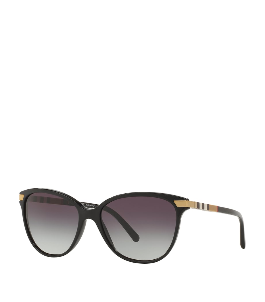 Icon Stripe Cat Eye Sunglasses BLACK Image 2