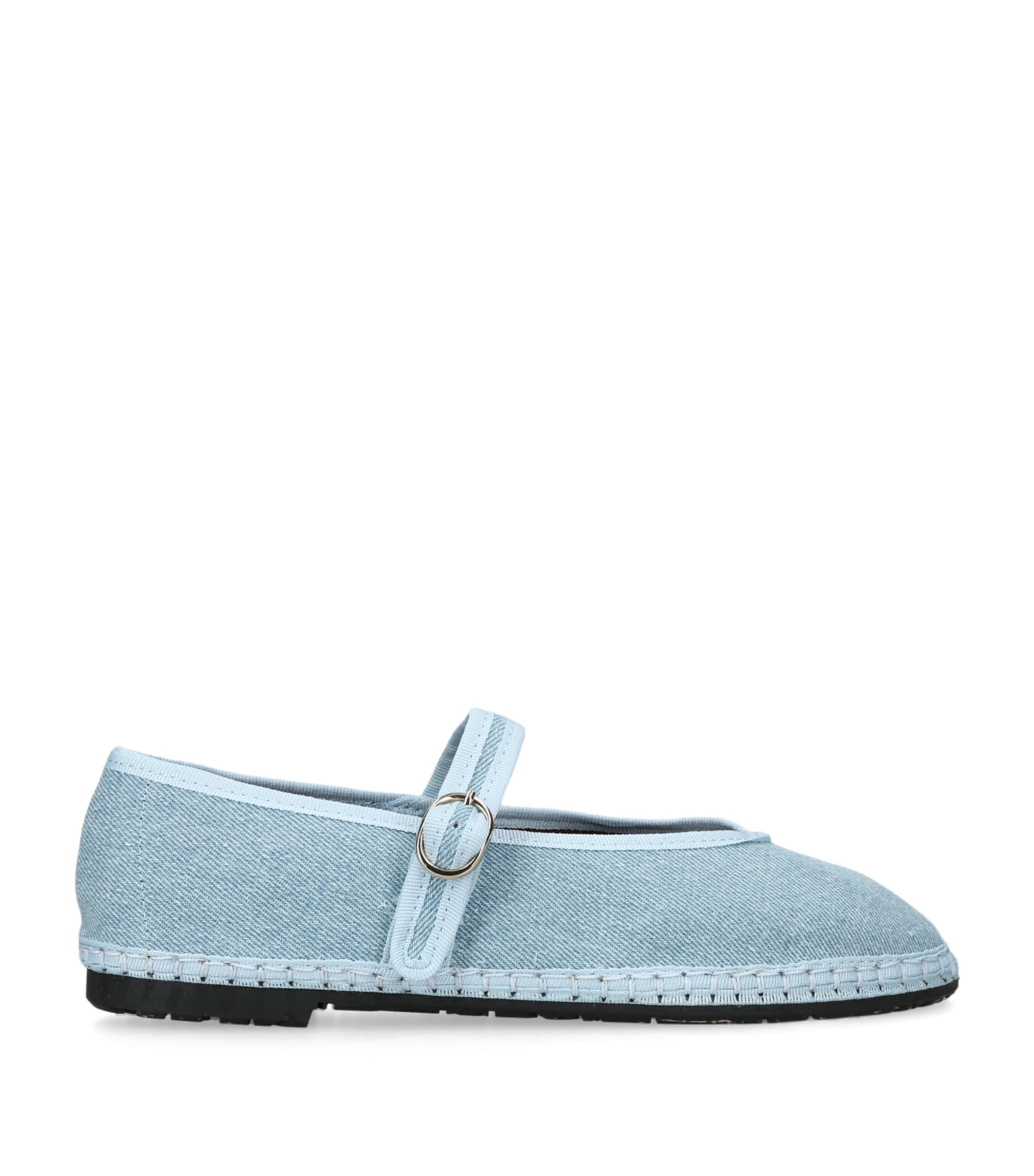 Flabelus Denim Pierre Mary Janes Pale Blue Image 1