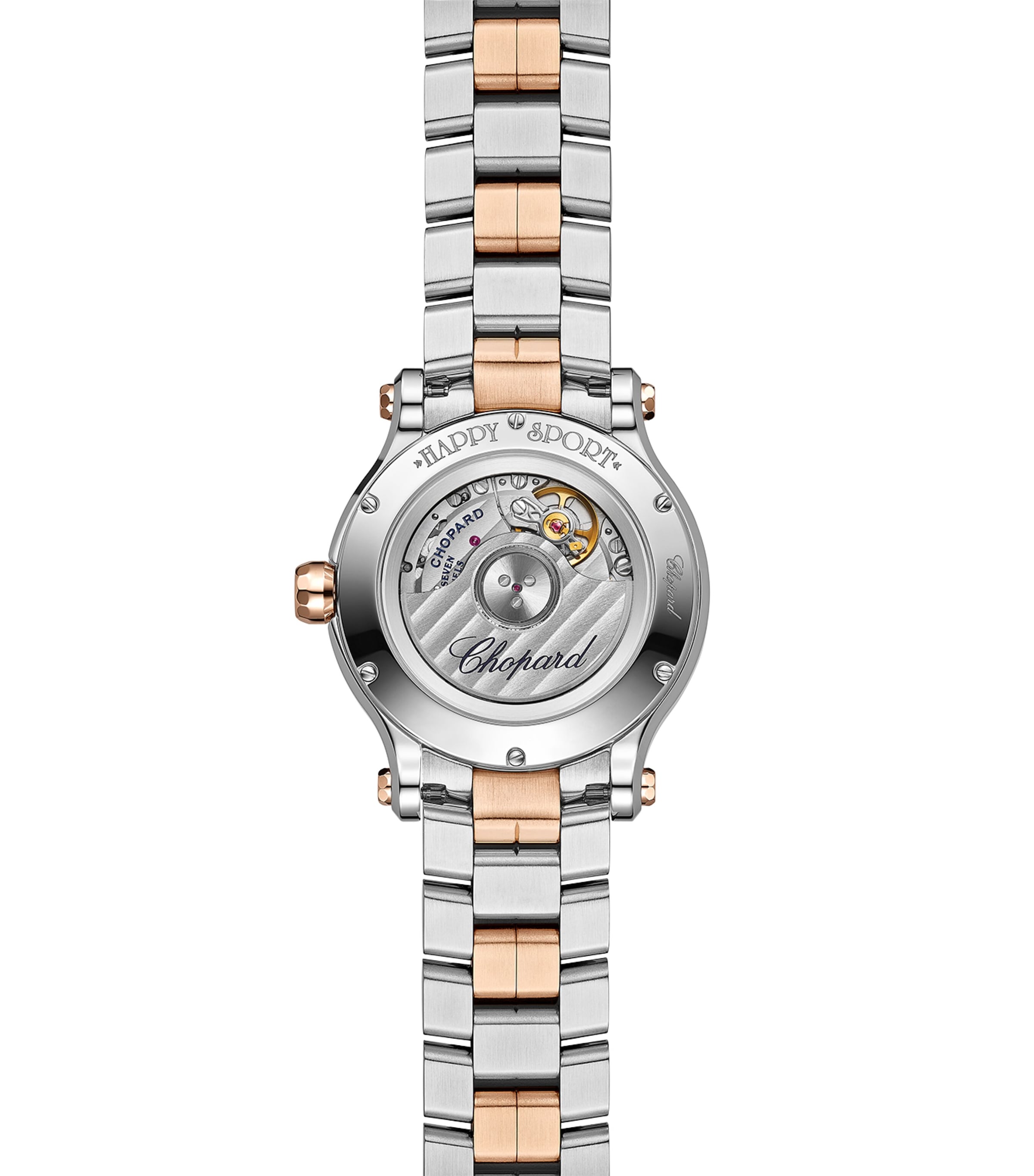 Rose Gold, Stainless Steel and Diamond Happy Sport Automatic Watch 33mm ROSE GOLD/STAINLESS Image 5