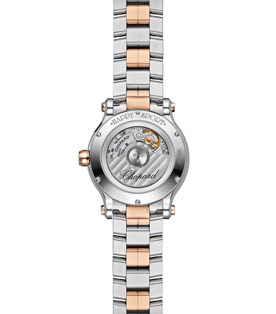 Rose Gold, Stainless Steel and Diamond Happy Sport Automatic Watch 33mm ROSE GOLD/STAINLESS Image 5