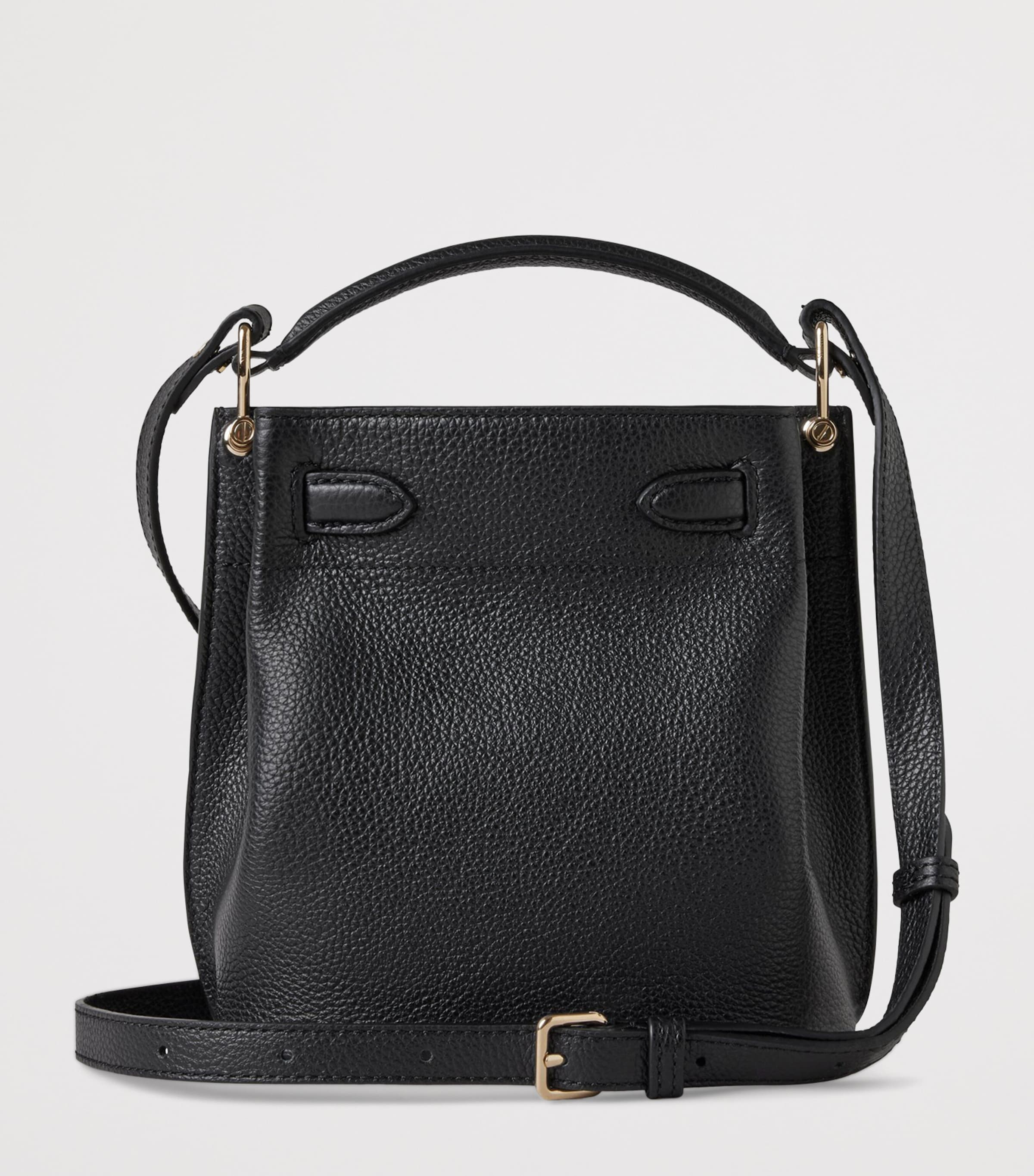 Mulberry Mini Leather Islington Bucket Bag Black Image 3